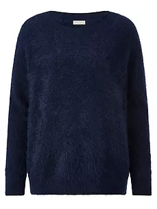 Pullover U-Boot-Ausschnitt include blau günstig online kaufen