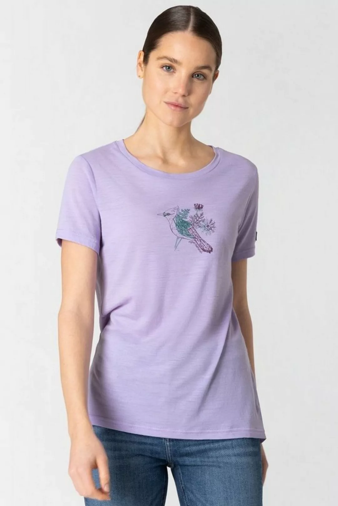 SUPER.NATURAL Print-Shirt Merino T-Shirt W HALYCON TEE formstabiler Merino- günstig online kaufen