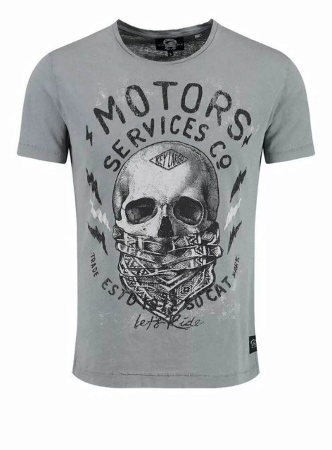 Key Largo T-Shirt MT00511 Motor Service round vintage Skull Biker Look Rund günstig online kaufen