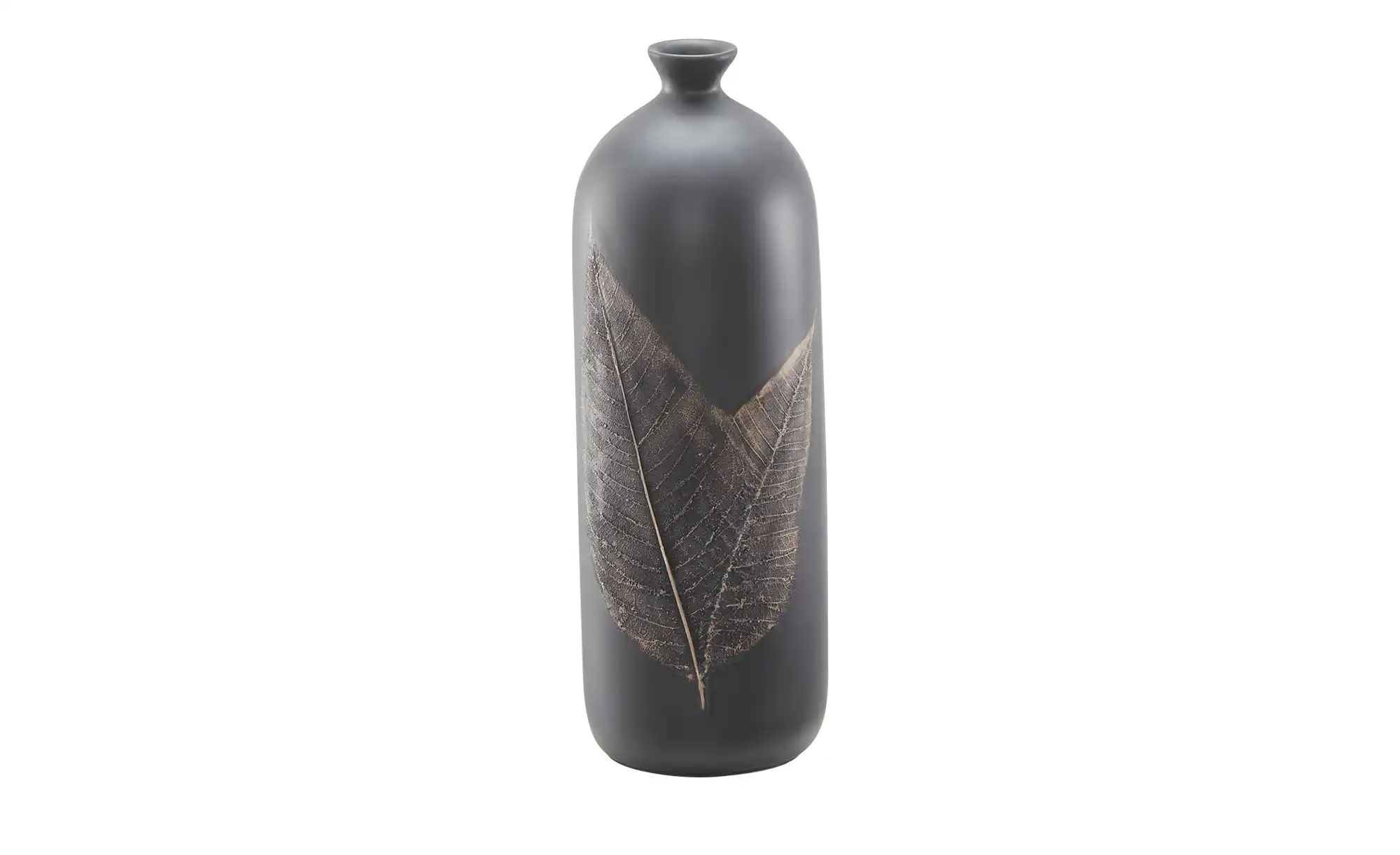 Deko Vase ¦ schwarz ¦ Polyresin (Kunstharz) ¦ Maße (cm): H: 35,5  Ø: 12 Acc günstig online kaufen