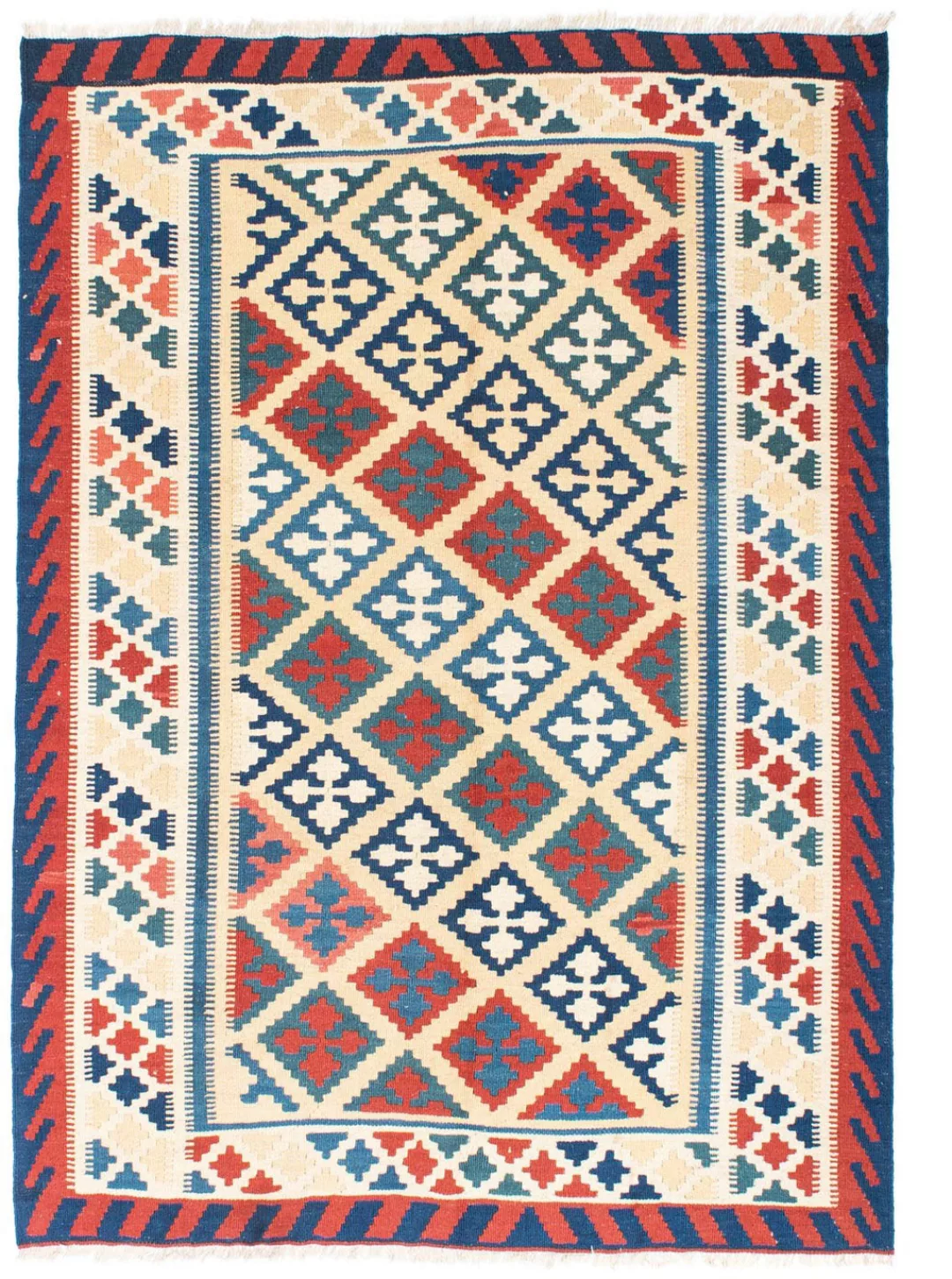 morgenland Wollteppich »Kelim - Oriental - 195 x 152 cm - beige«, rechtecki günstig online kaufen