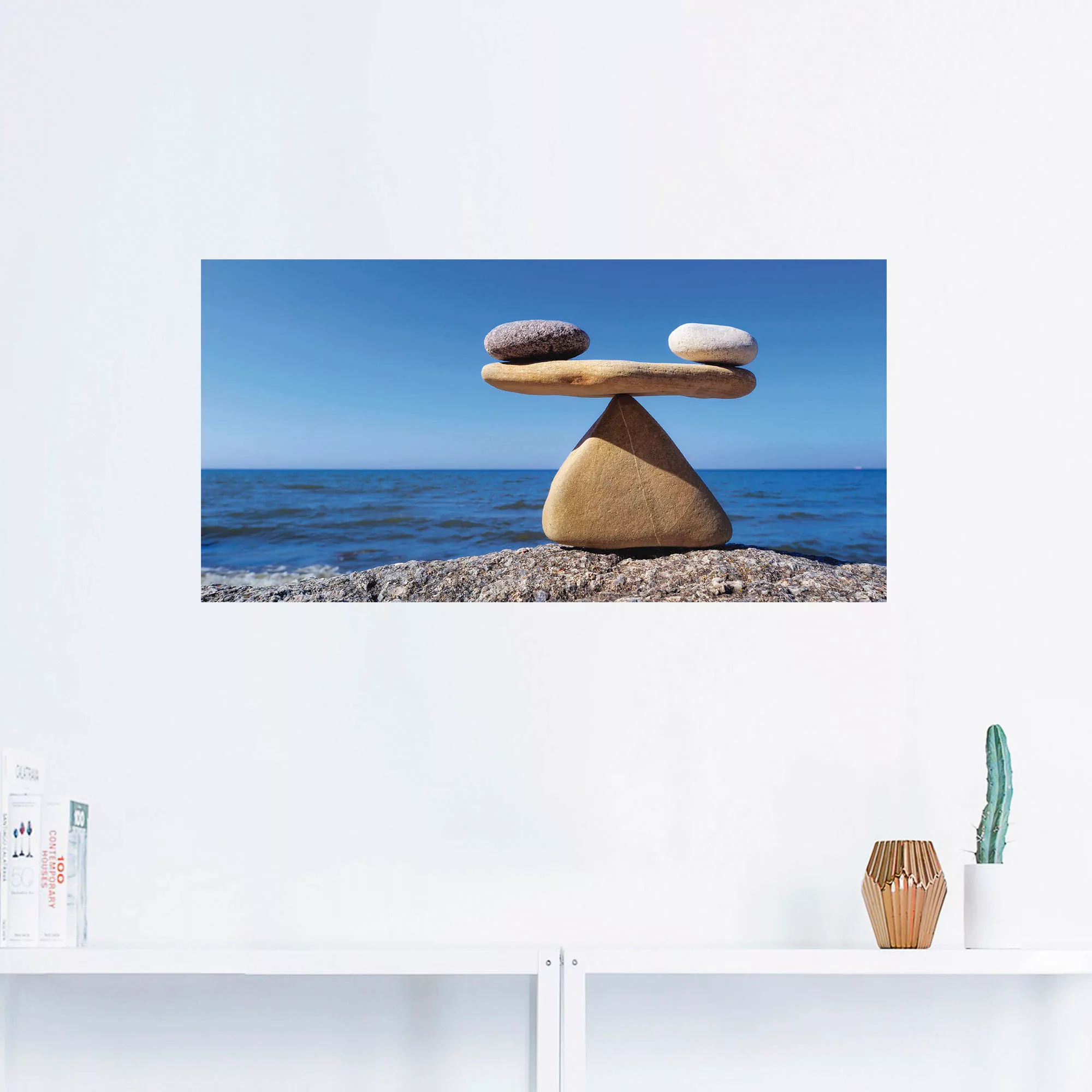 Artland Wandbild "Gleichgewicht - Steine Meer", Zen, (1 St.), als Alubild, günstig online kaufen