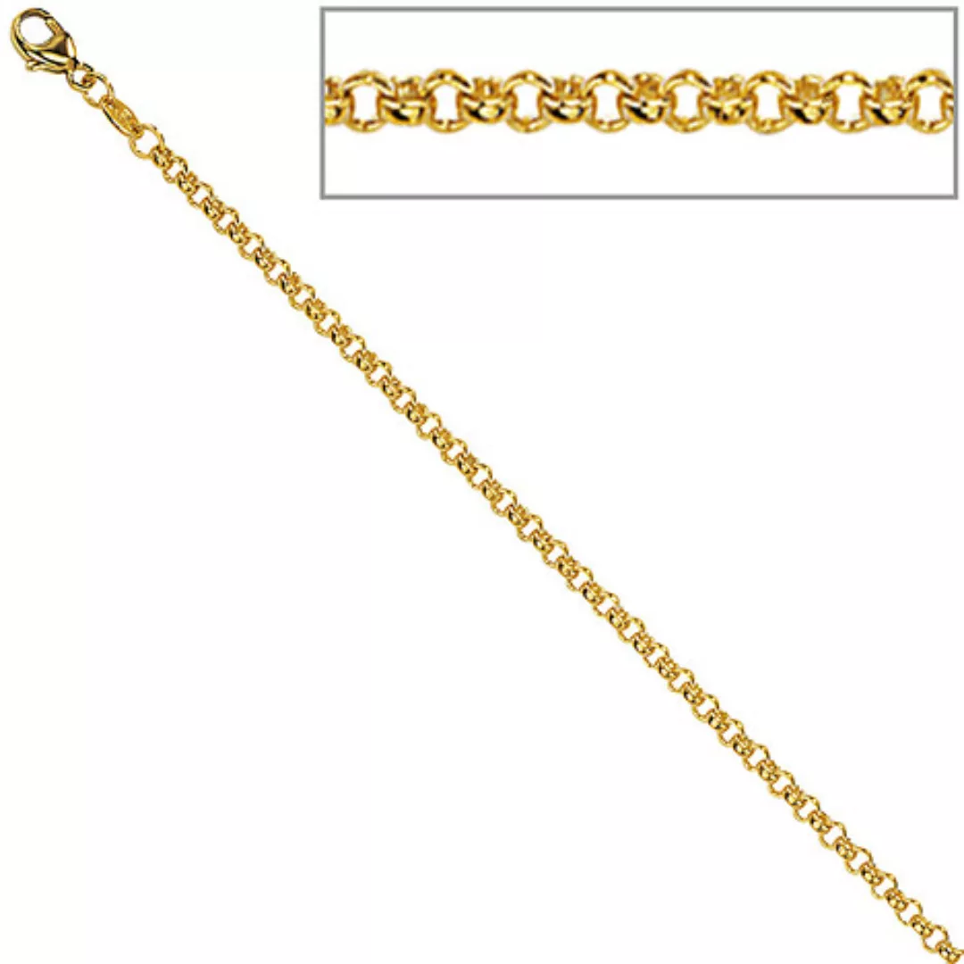 SIGO Erbskette 585 Gelbgold 2,5 mm 50 cm Gold Kette Halskette Goldkette Kar günstig online kaufen