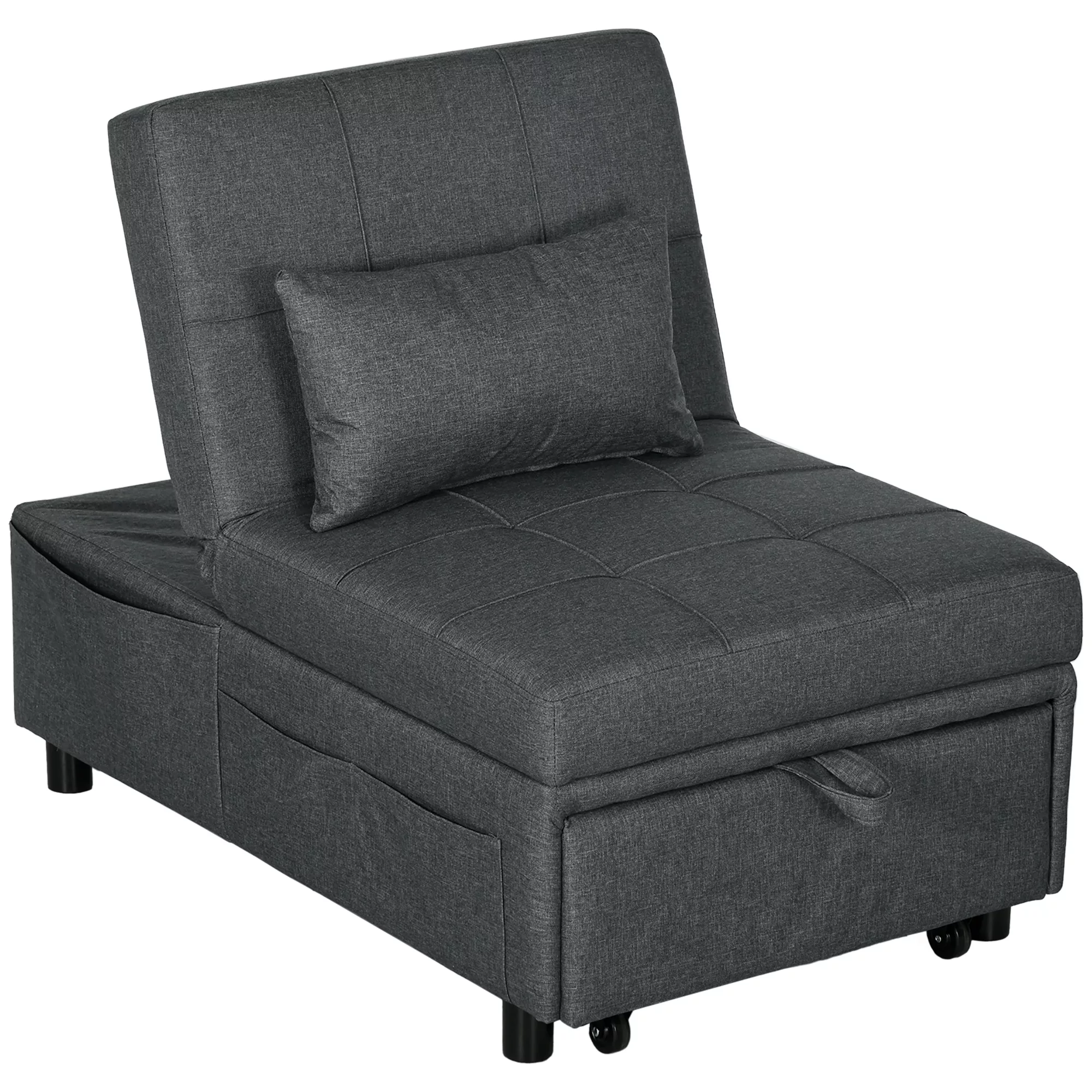 HOMCOM bequemer Liegesessel Schlafsessel 3-in-1 Sessel modern, bis 150 kg, günstig online kaufen