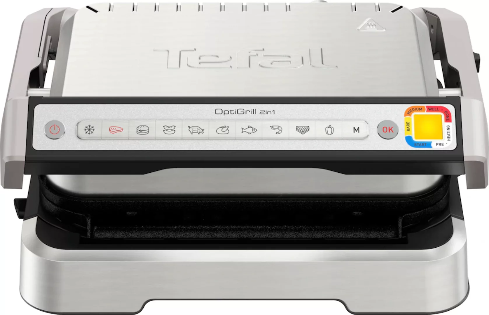 Tefal Kontaktgrill »GC773D OptiGrill 2-in-1 mit Grillzange«, 2100 W günstig online kaufen