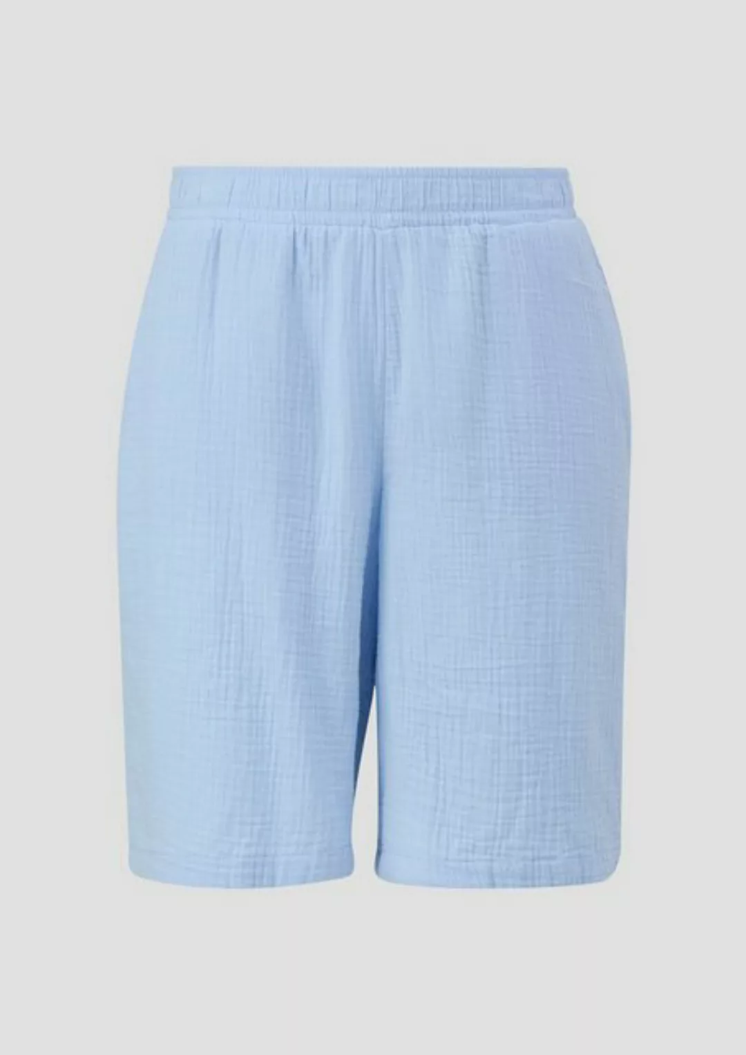 s.Oliver Shorts Bermuda aus Baumwolle mit Musterstruktur und Elastikbund Gu günstig online kaufen