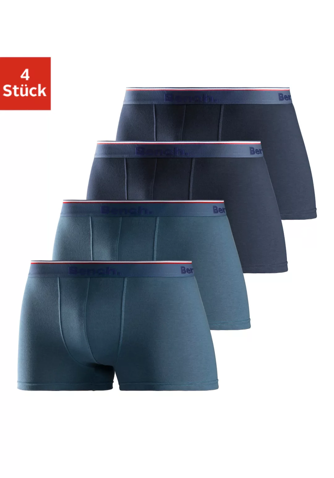 Bench. Boxer "Boxershorts für Herren", (Packung, 4 St.), Unterhosen aus Bau günstig online kaufen