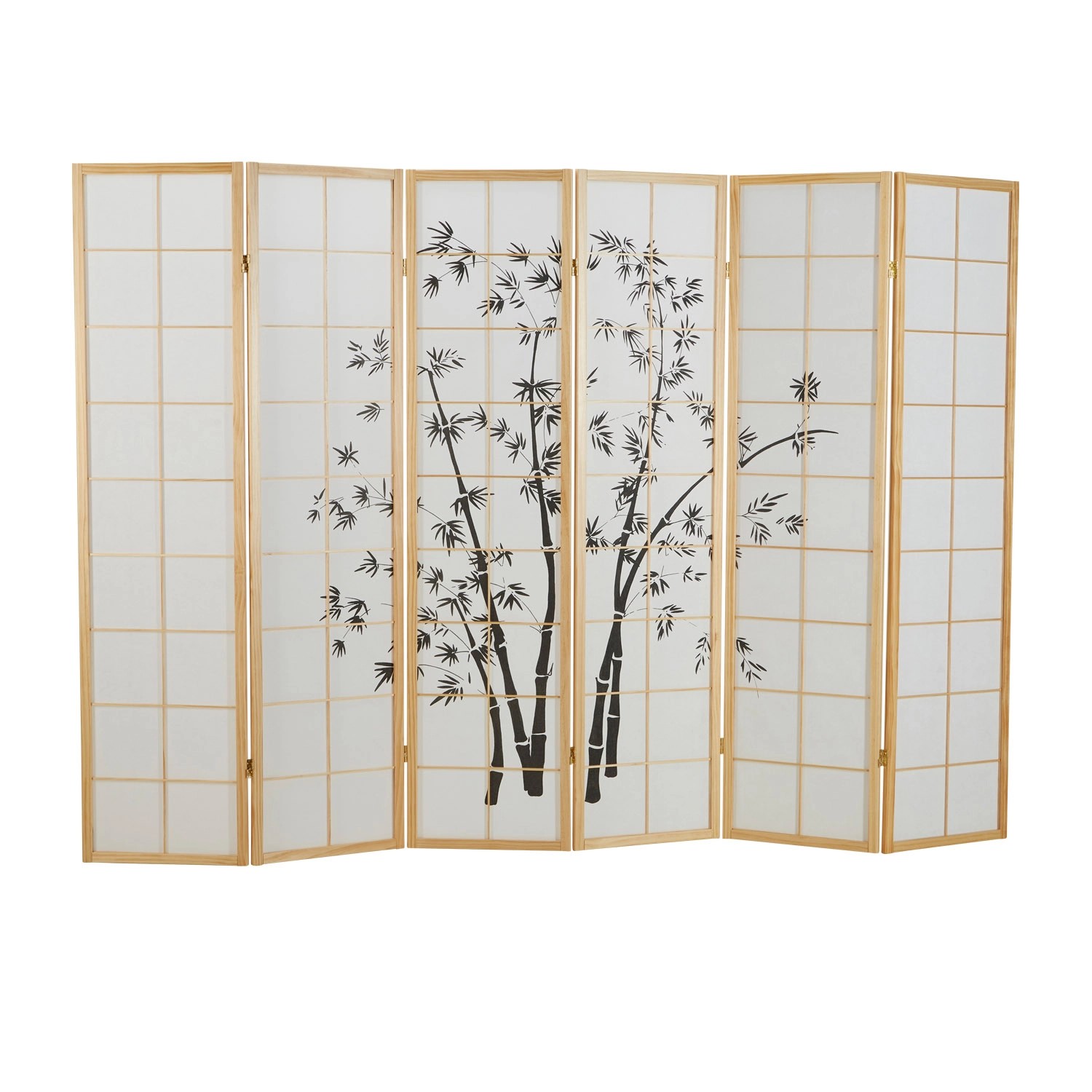 Homestyle4u 6-tlg Paravent in Braun 264x179 cm 394 günstig online kaufen