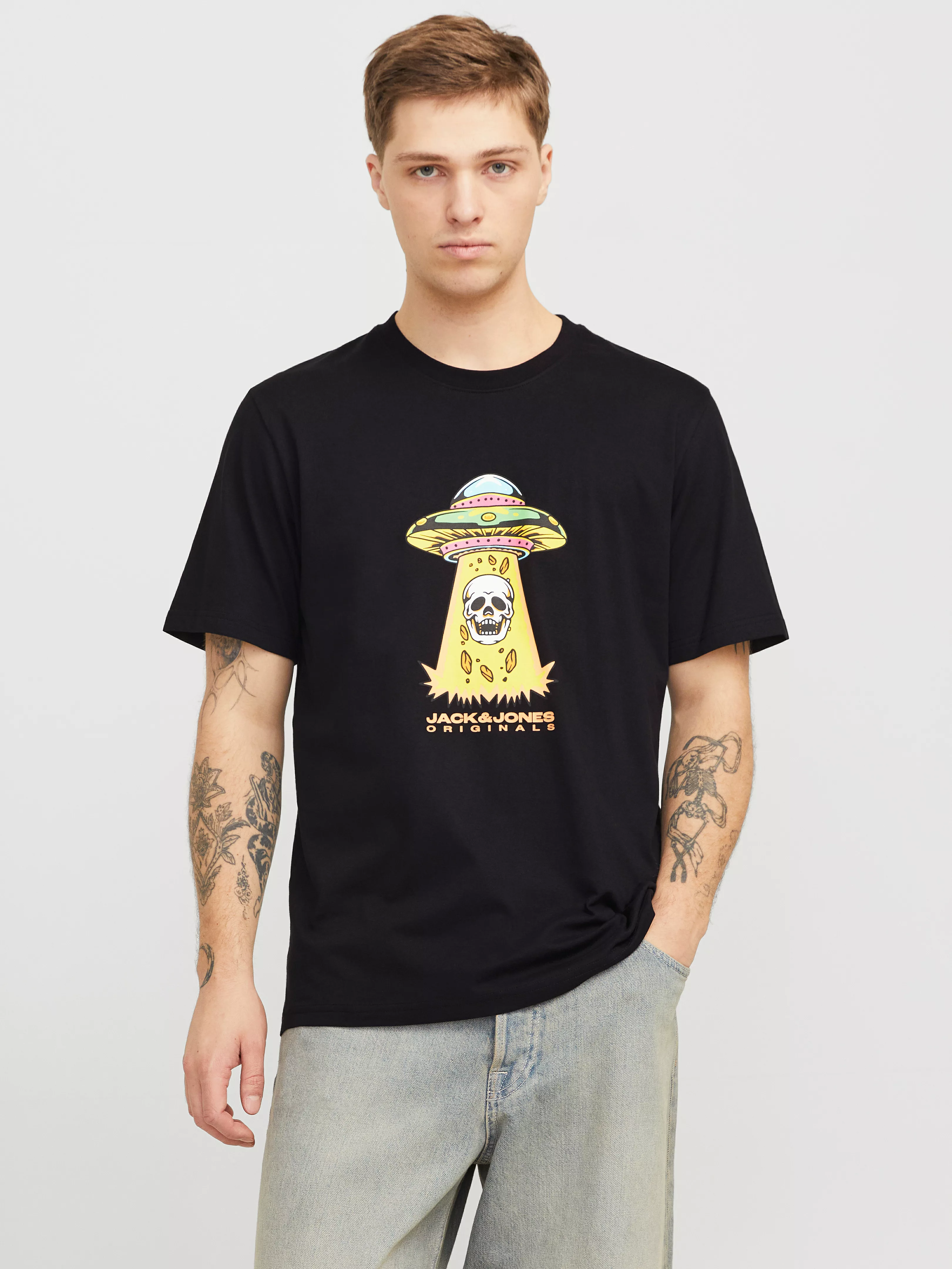 Jack & Jones T-Shirt "JORANATOMY SKULL TEE SS CREW NECK LN" günstig online kaufen