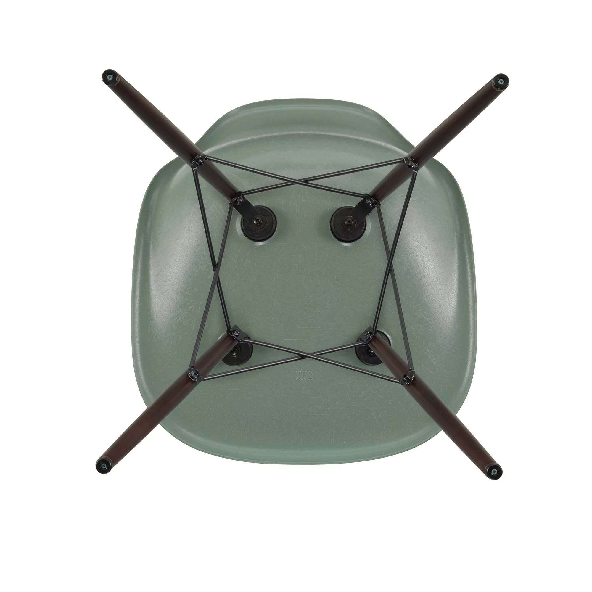 Vitra - Eames Fiberglass Side Chair DSW Ahorn dunkel - meeresschaum grün/Si günstig online kaufen