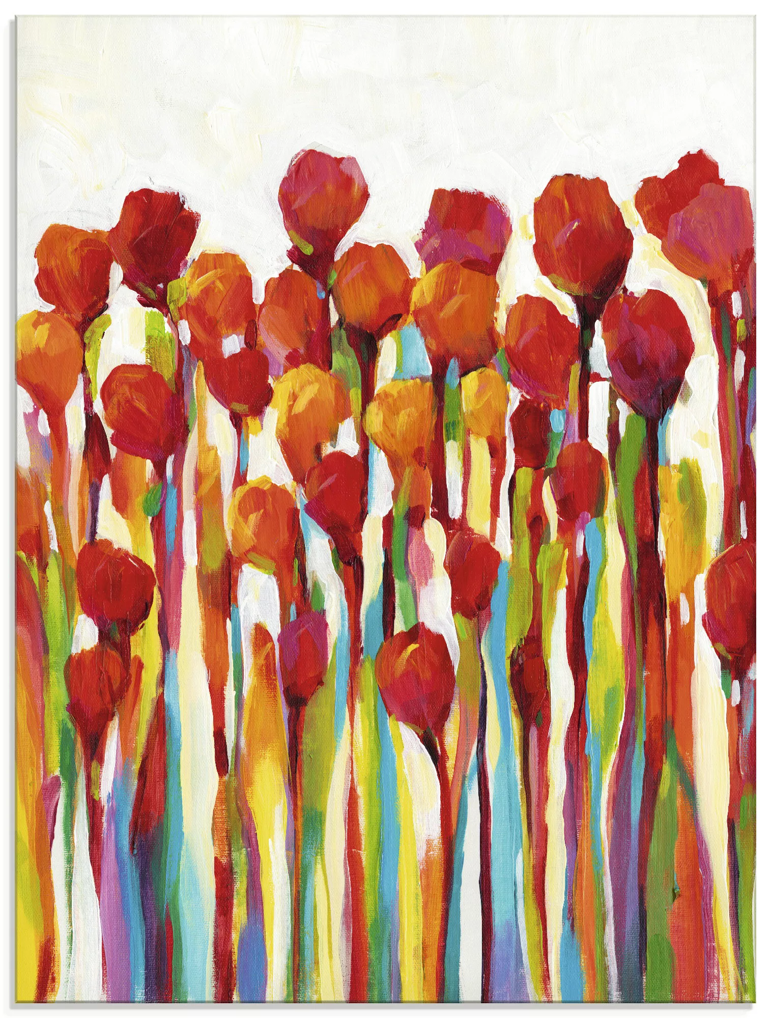 Artland Glasbild »Strotzen mit Farben I«, Blumenwiese, (1 St.) günstig online kaufen