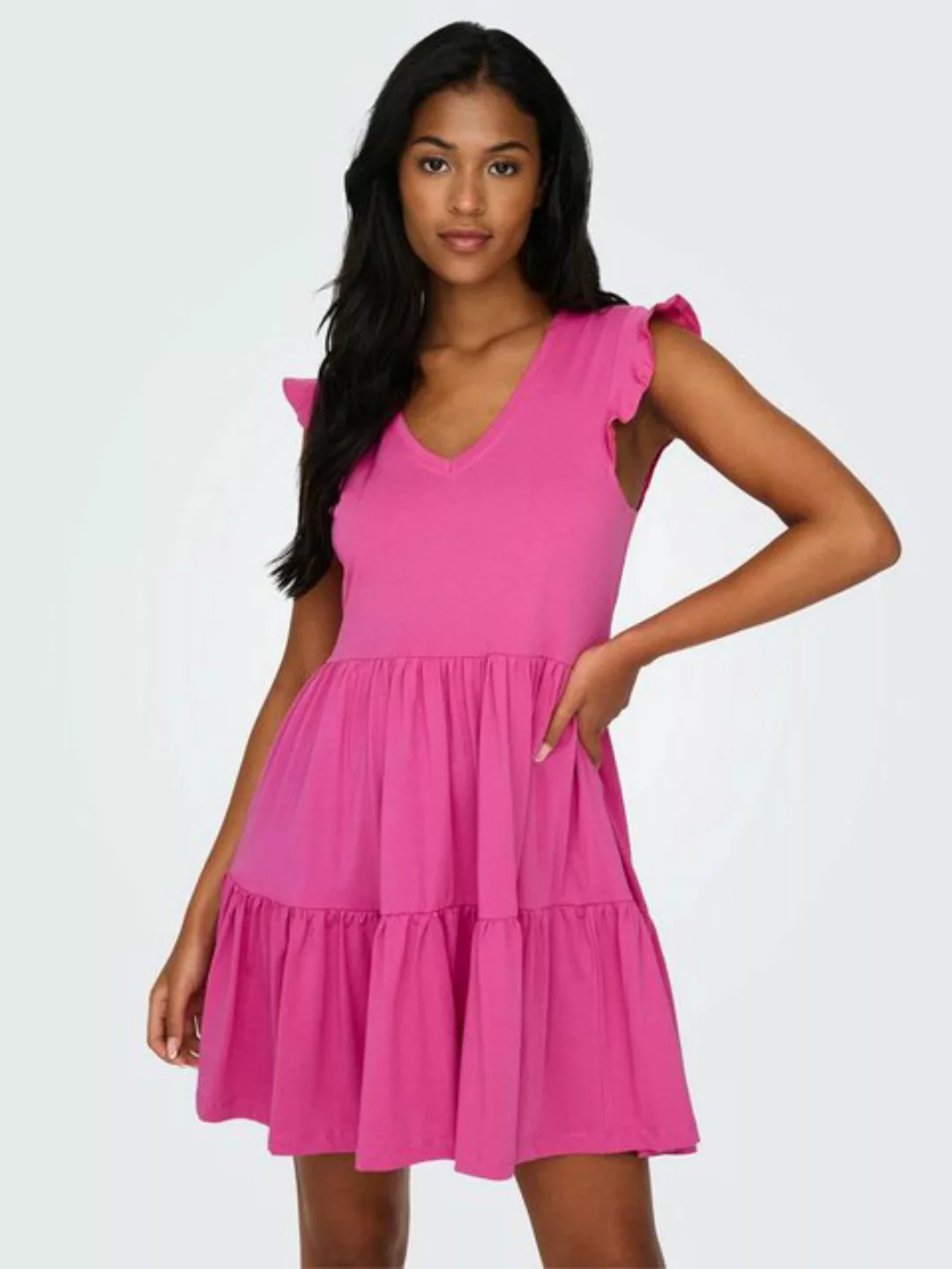 ONLY Jerseykleid ONLMAY CAP SLEEVES FRILL DRESS günstig online kaufen