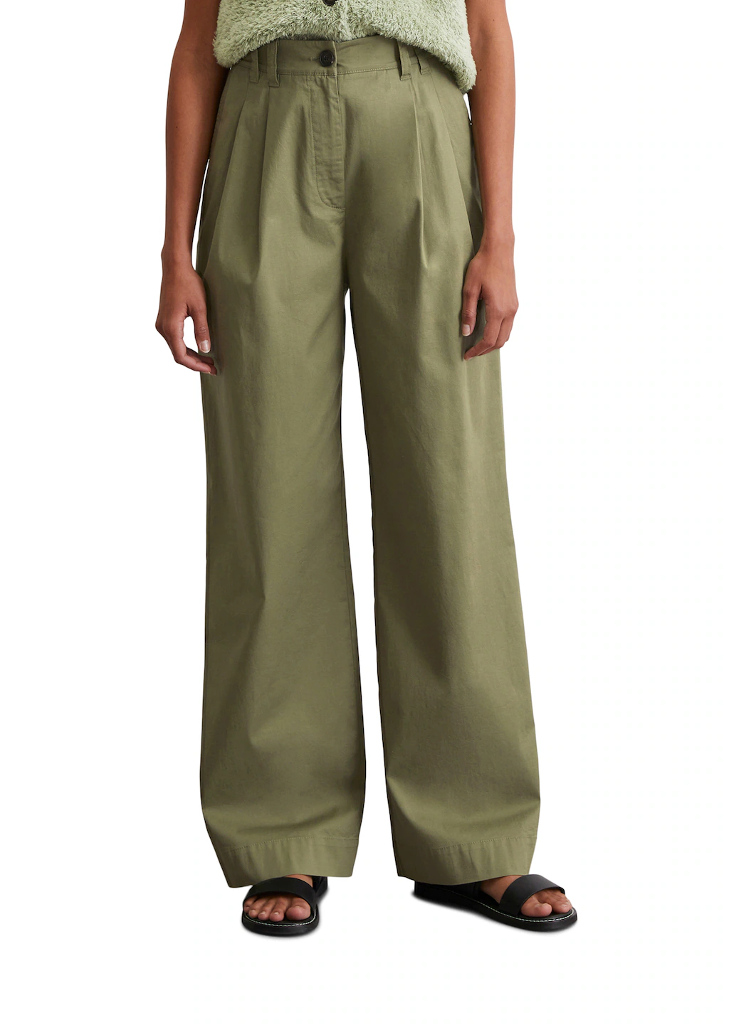 Marc OPolo Bundfaltenhose, weit, aus Twill, Allrounder günstig online kaufen