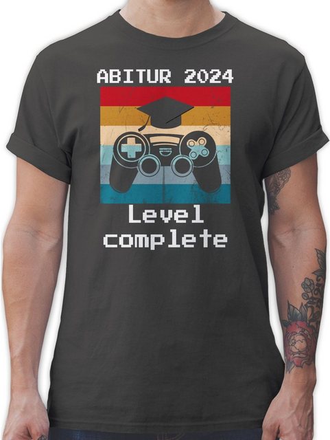 Shirtracer T-Shirt Abitur 2024 Level Complete Vintage Abitur & Abschluss 20 günstig online kaufen