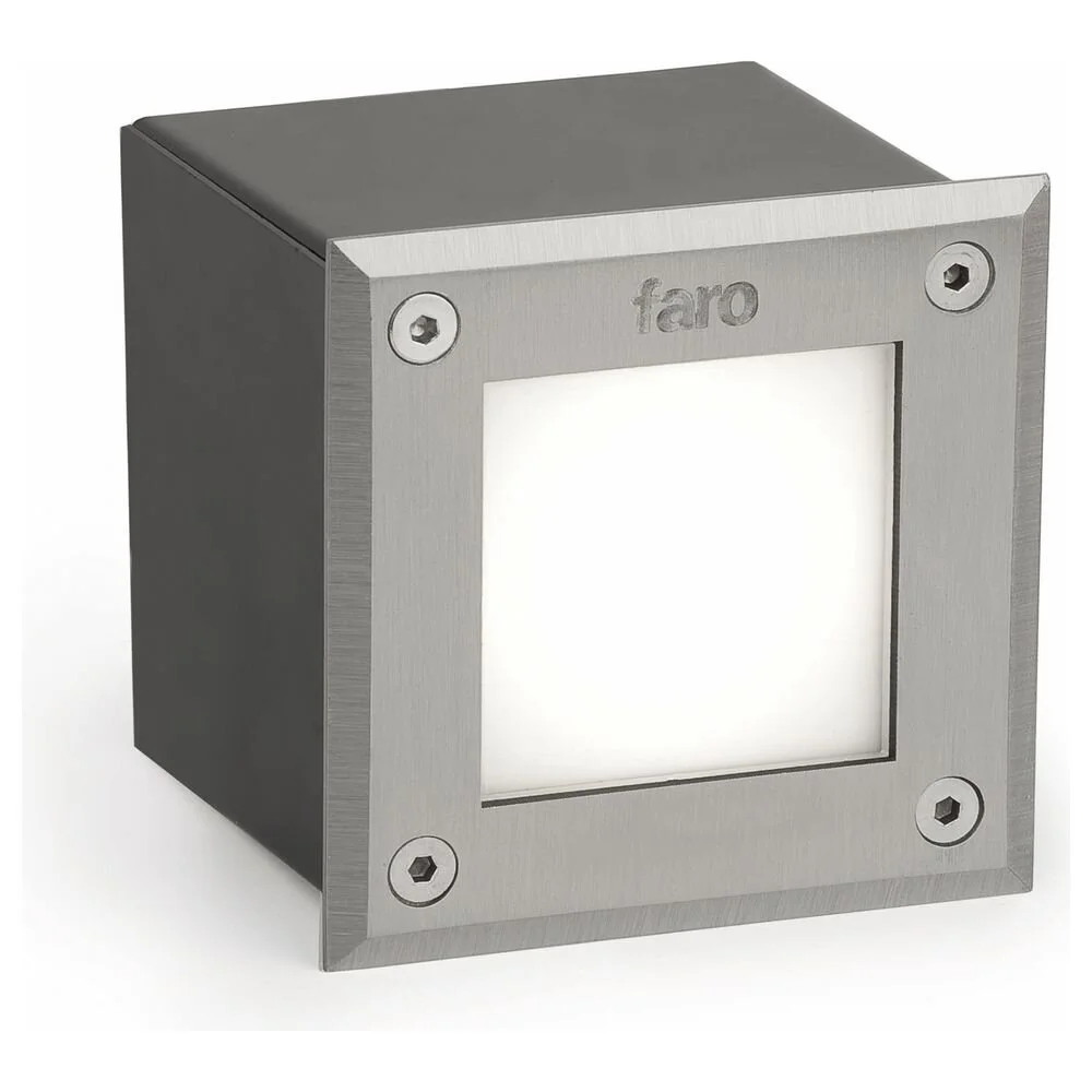 LED Bodeneinbaustrahler LED-18 in Edelstahl 95x95 mm 3000K günstig online kaufen