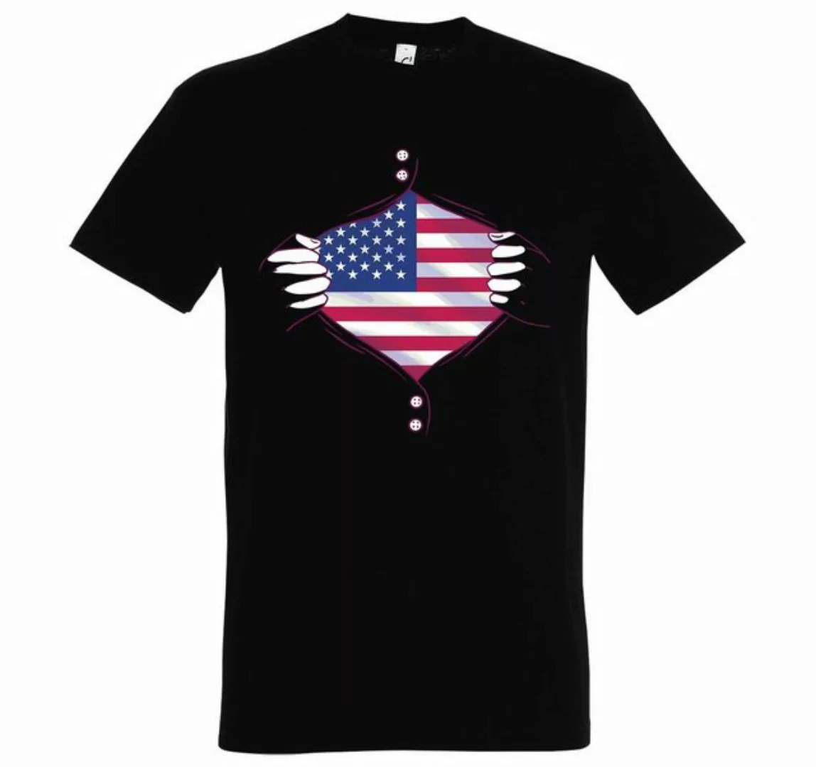 Youth Designz T-Shirt USA Flagge Herz Herren Shirt mit trendigem Frontprint günstig online kaufen