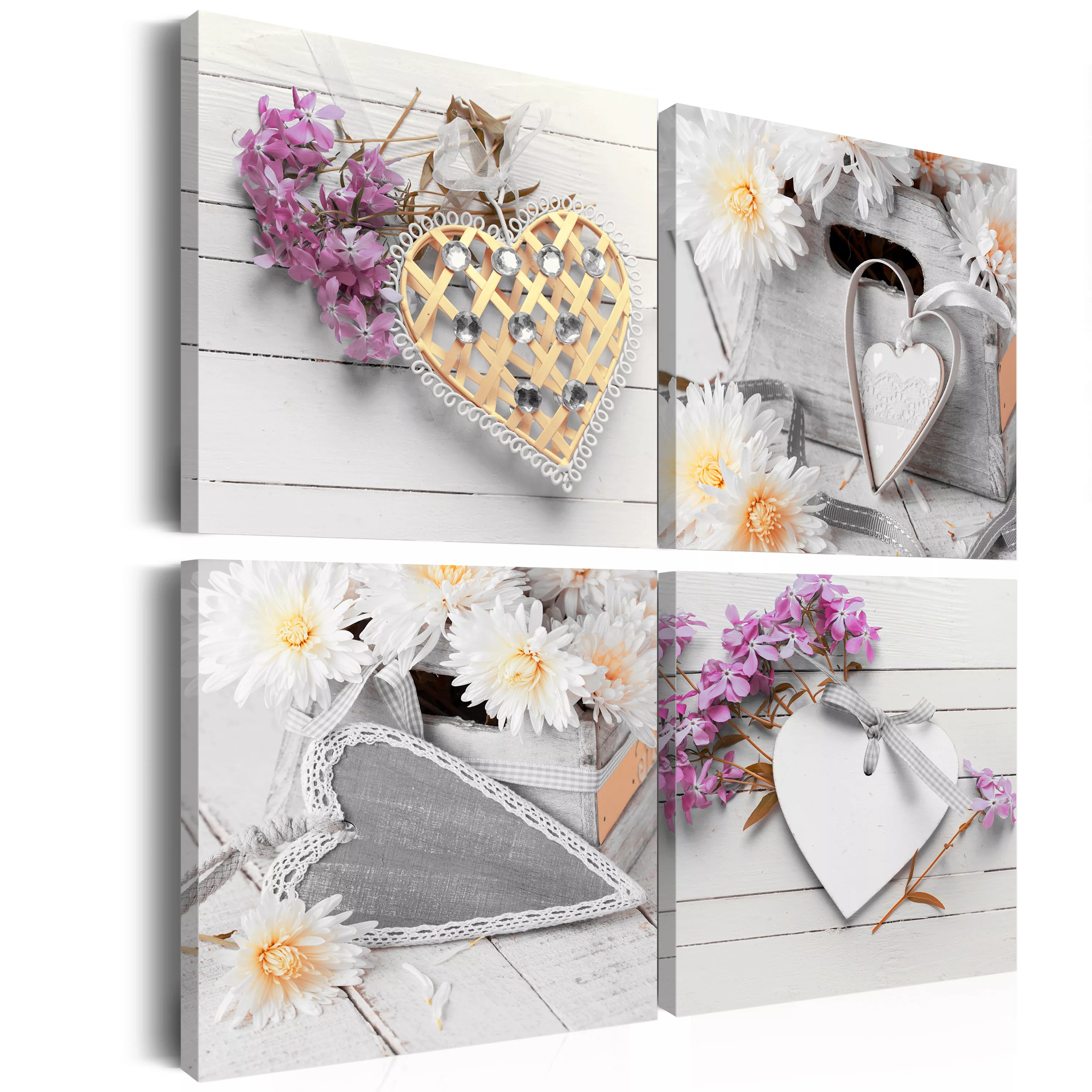 Wandbild - Hearts And Flowers günstig online kaufen
