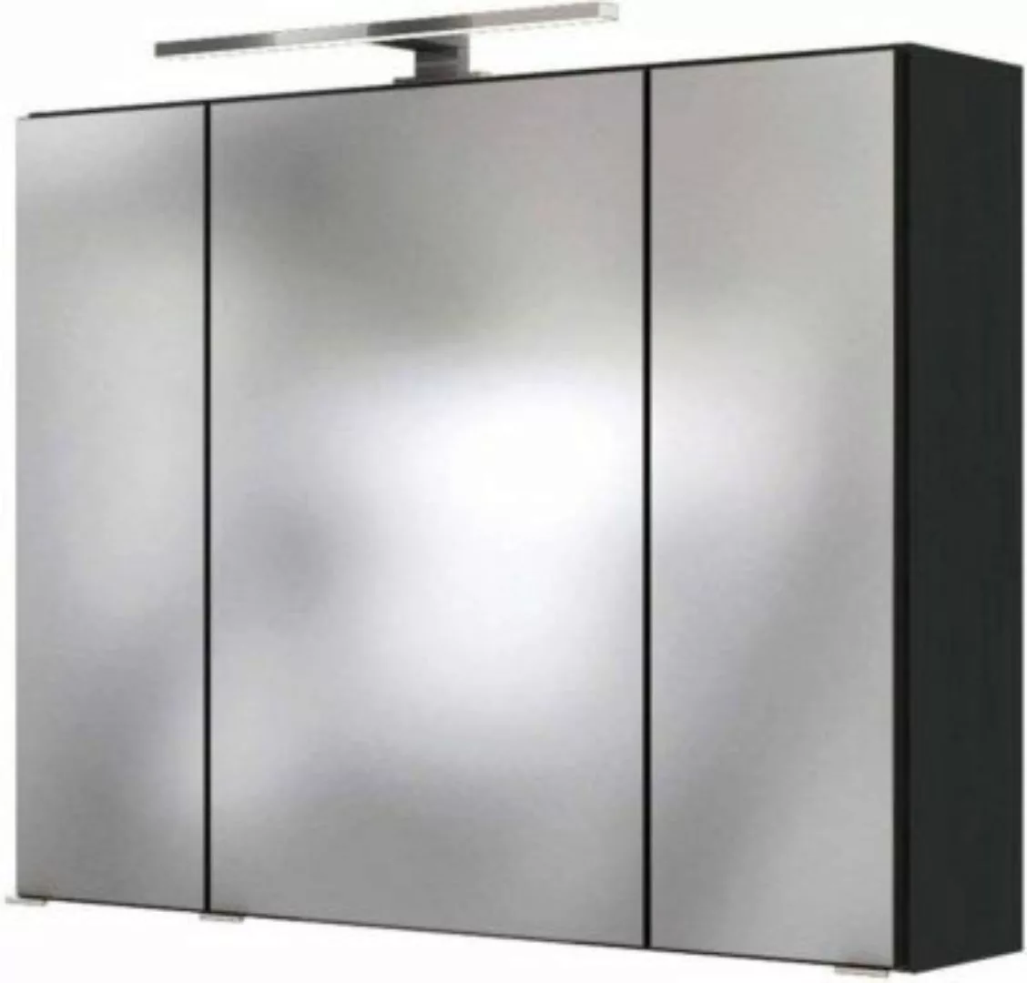 Lomadox Badezimmer LED Spiegelschrank 80 cm ARLON-03 in grau BxHxT: 80 x 66 günstig online kaufen
