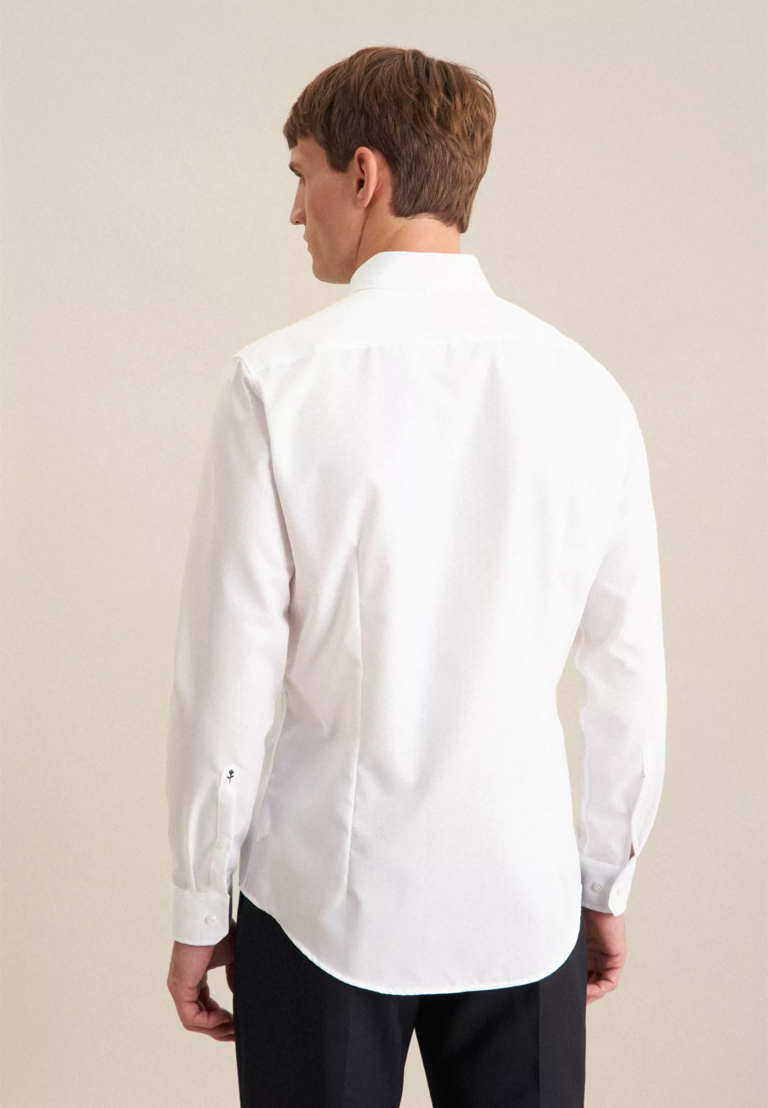 seidensticker Businesshemd "Slim", Slim Langarm Button-Down-Kragen Uni günstig online kaufen