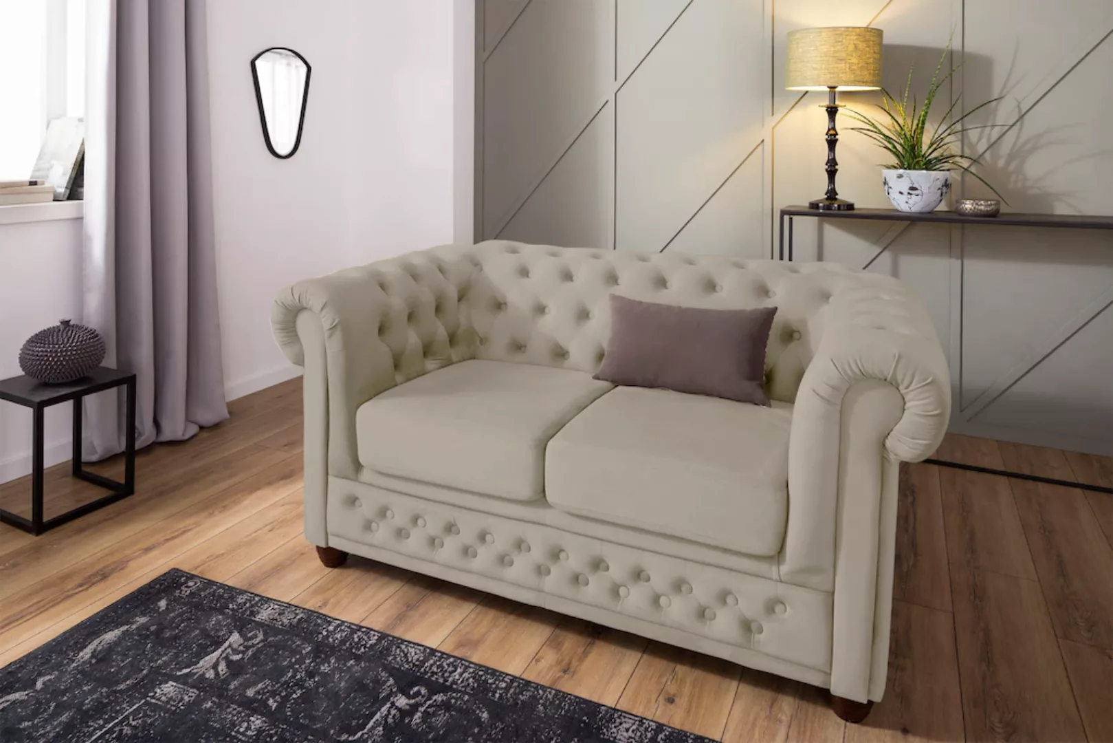 Home affaire Chesterfield-Sofa "New Castle", mit hochwertiger Knopfheftung günstig online kaufen