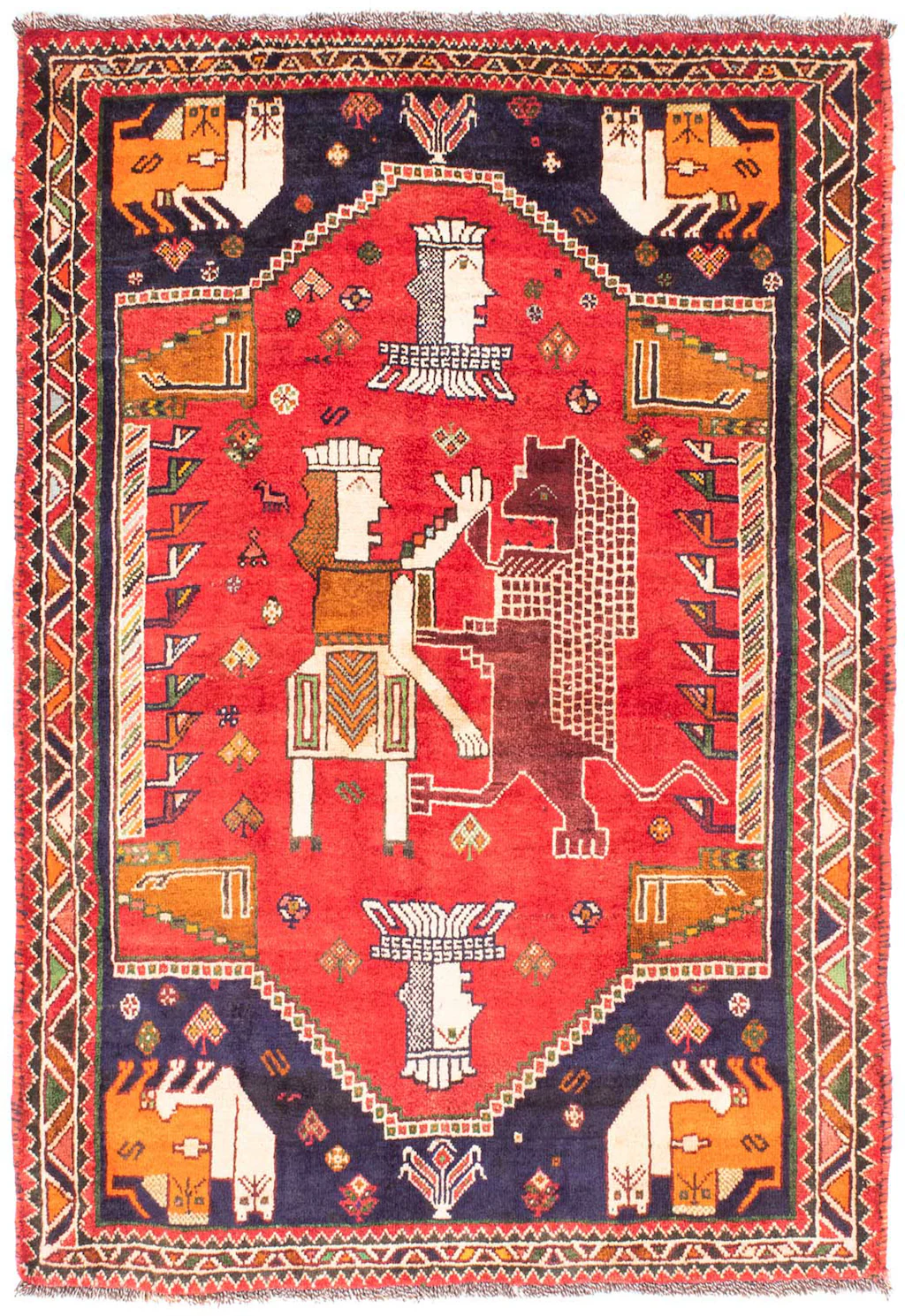 morgenland Orientteppich »Perser - Nomadic - 172 x 130 cm - rot«, rechtecki günstig online kaufen