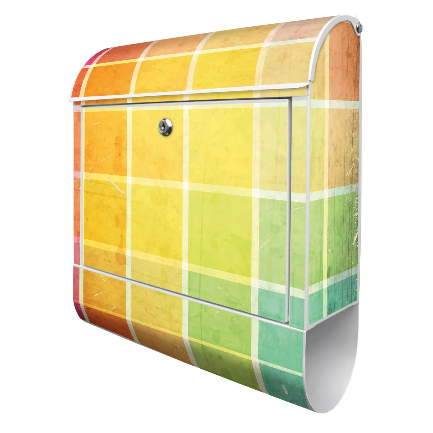 Banjado Design Briefkasten Weiß Pulverbeschichtet 39x47x14cm 2 Schlüssel Mi günstig online kaufen