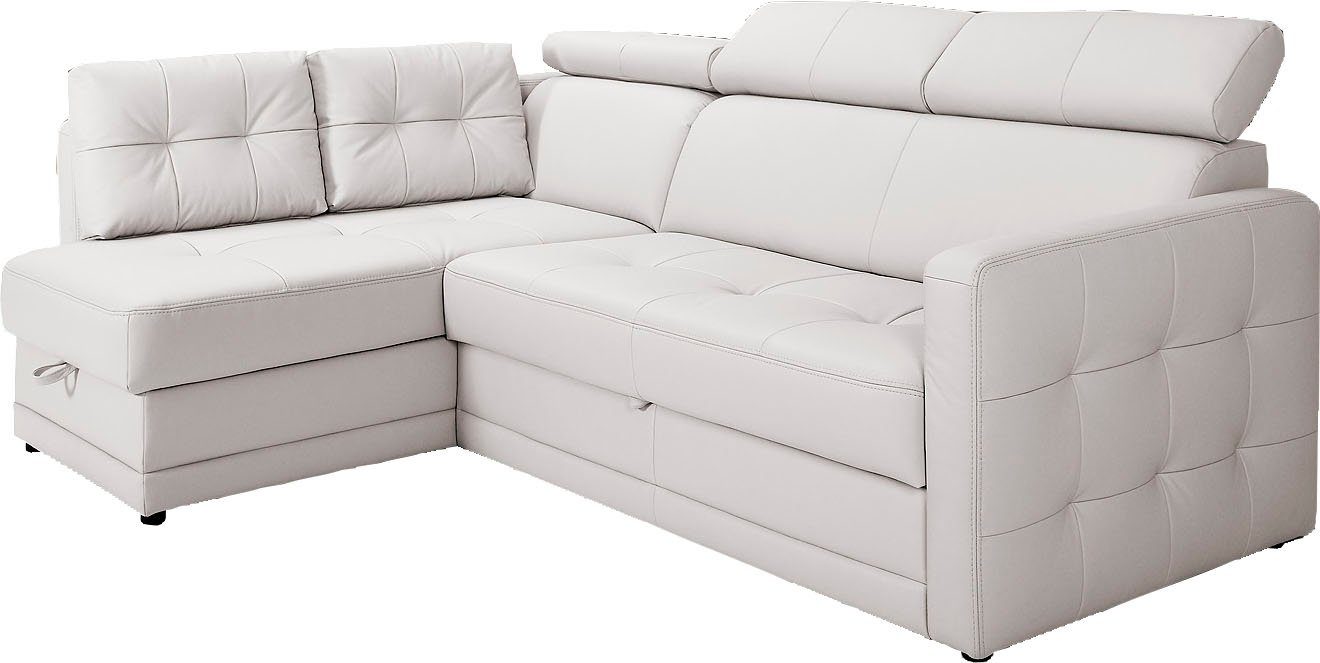 exxpo - sofa fashion Ecksofa "Arles, Federkern, zeitlos, Breite 225cm, L-Fo günstig online kaufen