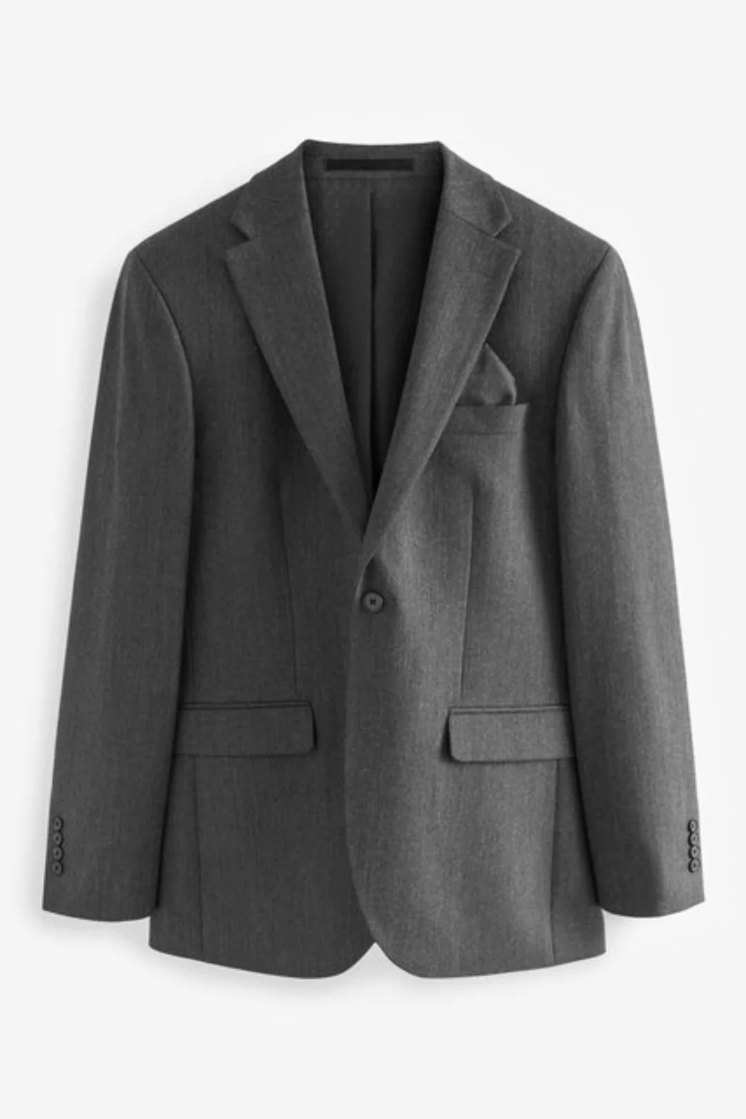 Next Baukastensakko Anzugblazer aus Wollgemisch mit Fischgratmuster (1-tlg) günstig online kaufen