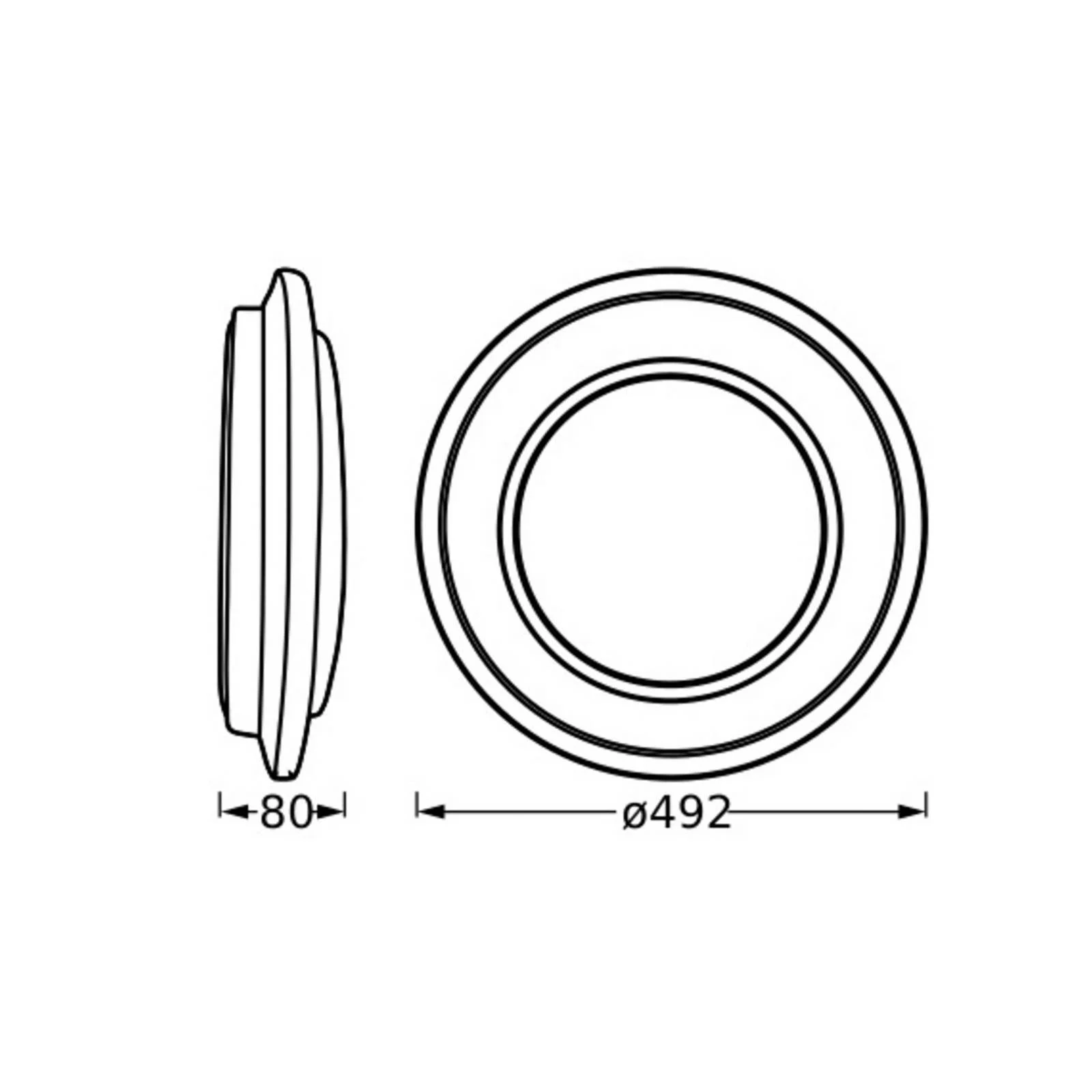 OSRAM LED-Deckenleuchte ORBIS BERLIN, silber, Ø 49 cm Metall günstig online kaufen