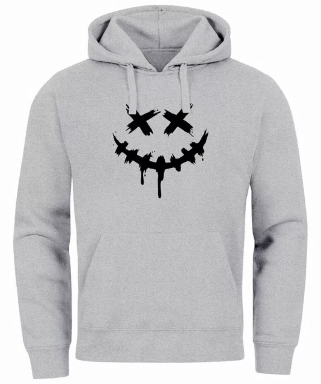 Neverless Hoodie Hoodie Herren Bedruckt Techwear Fashion Streetstyle Smilin günstig online kaufen