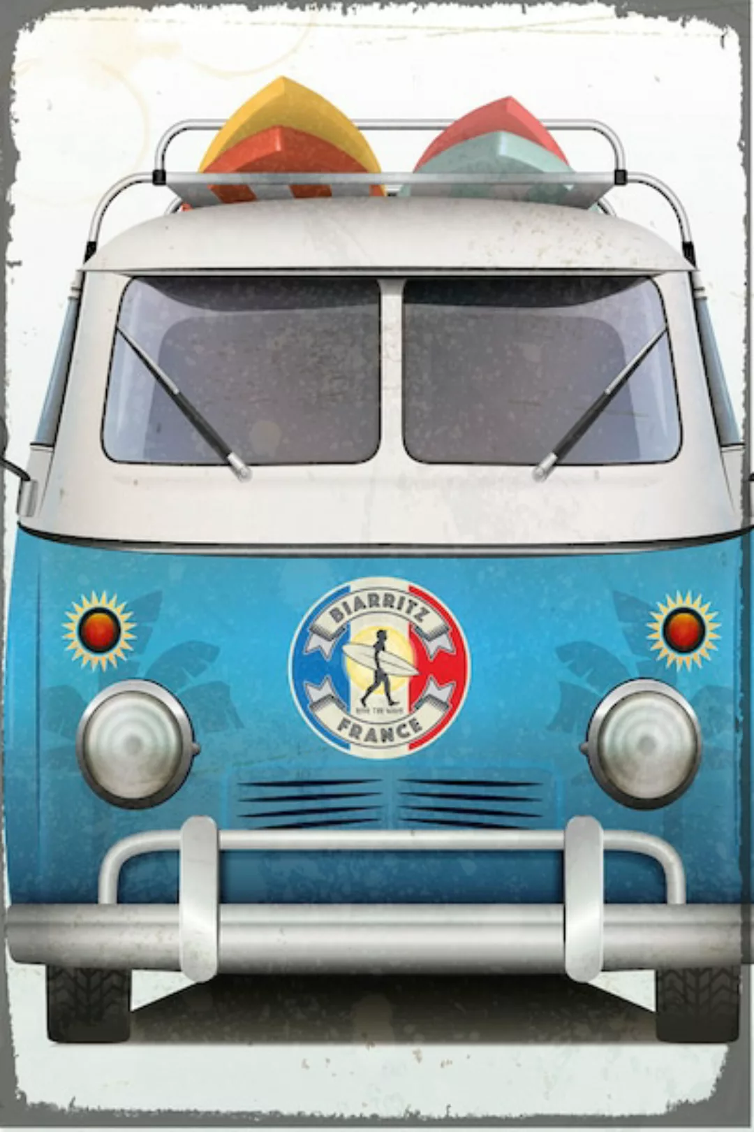 queence Metallbild "Camping Bus", Auto, (1 St.) günstig online kaufen