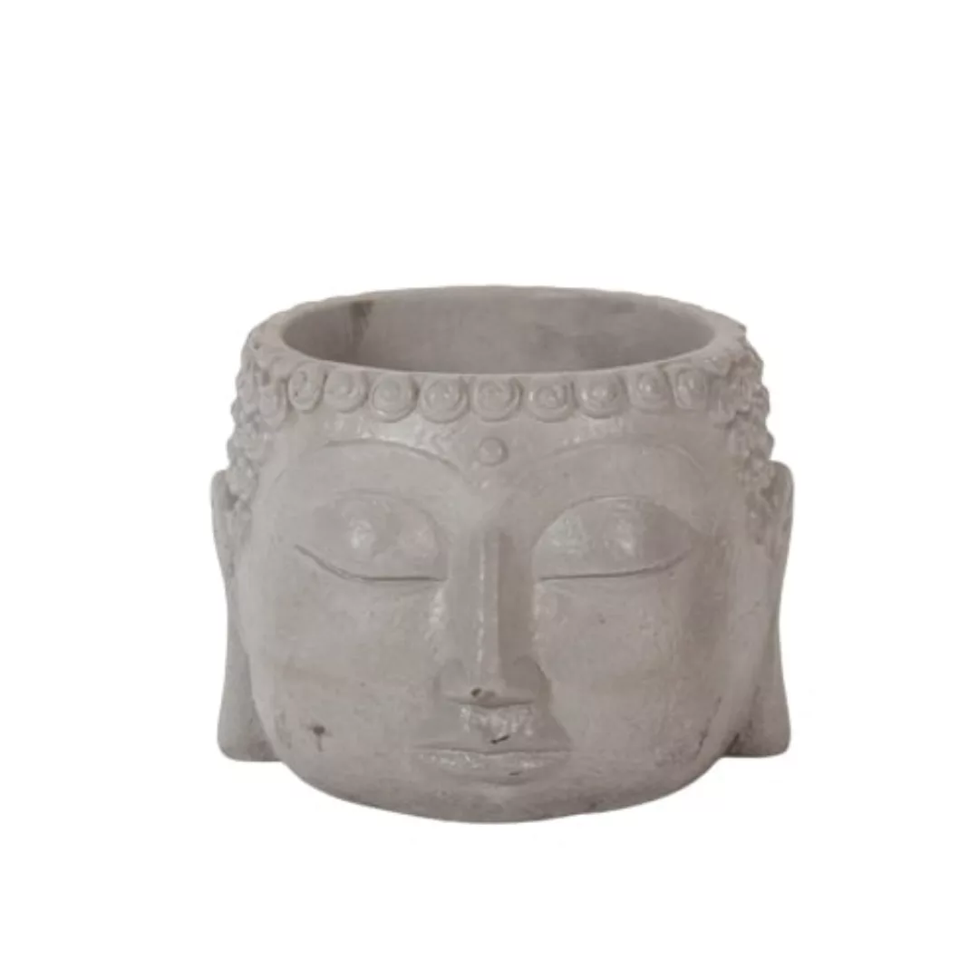Blumentopf Buddha 22 X 17 Cm Steingrau günstig online kaufen