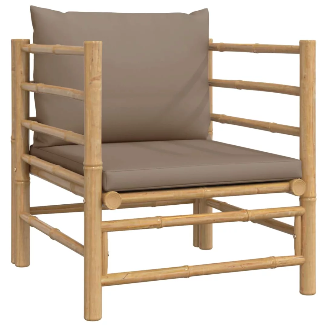 vidaXL Sofaelement Gartensessel mit Taupe Kissen günstig online kaufen