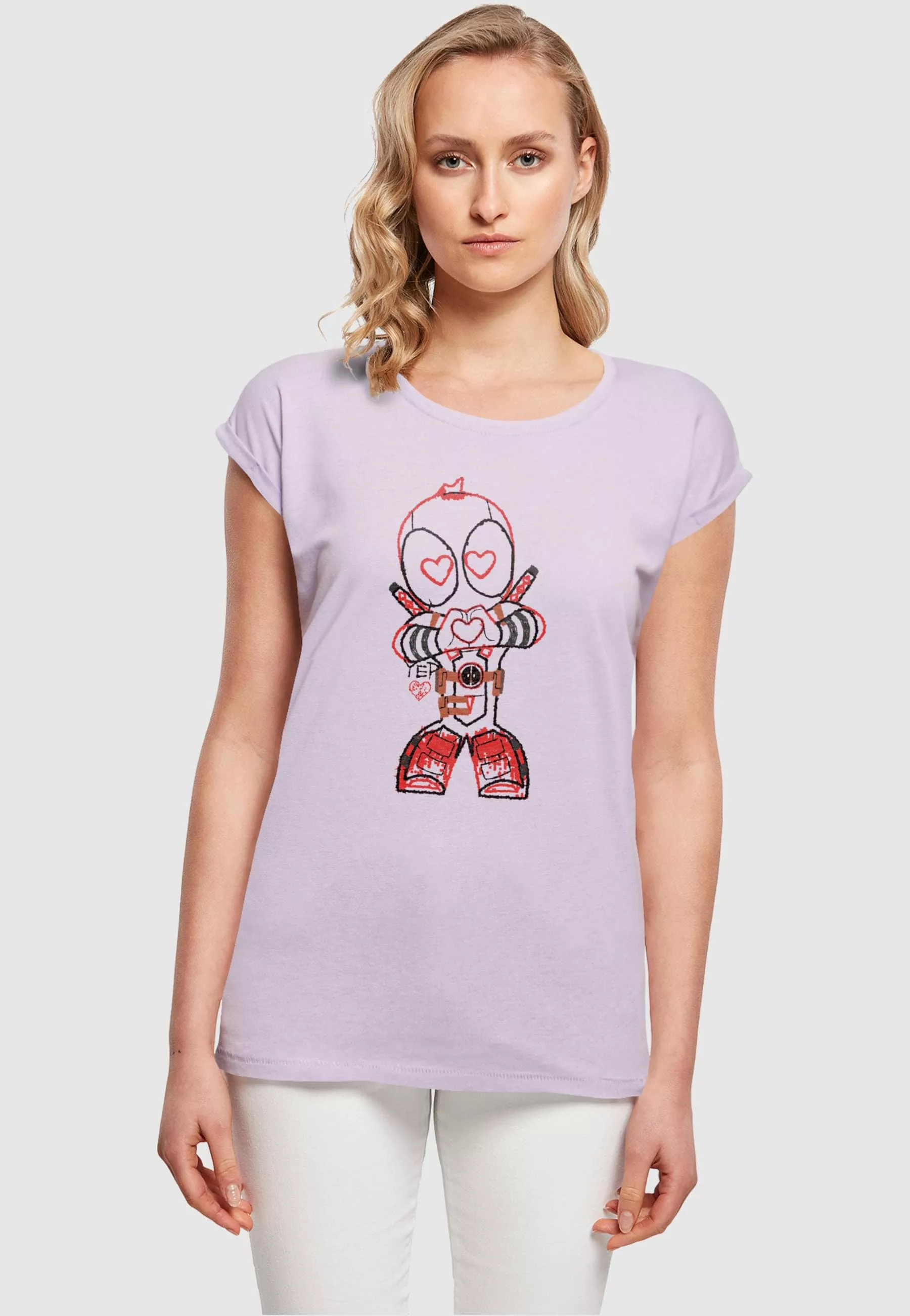 ABSOLUTE CULT T-Shirt "ABSOLUTE CULT Damen Ladies Deadpool - Love Beam Line günstig online kaufen