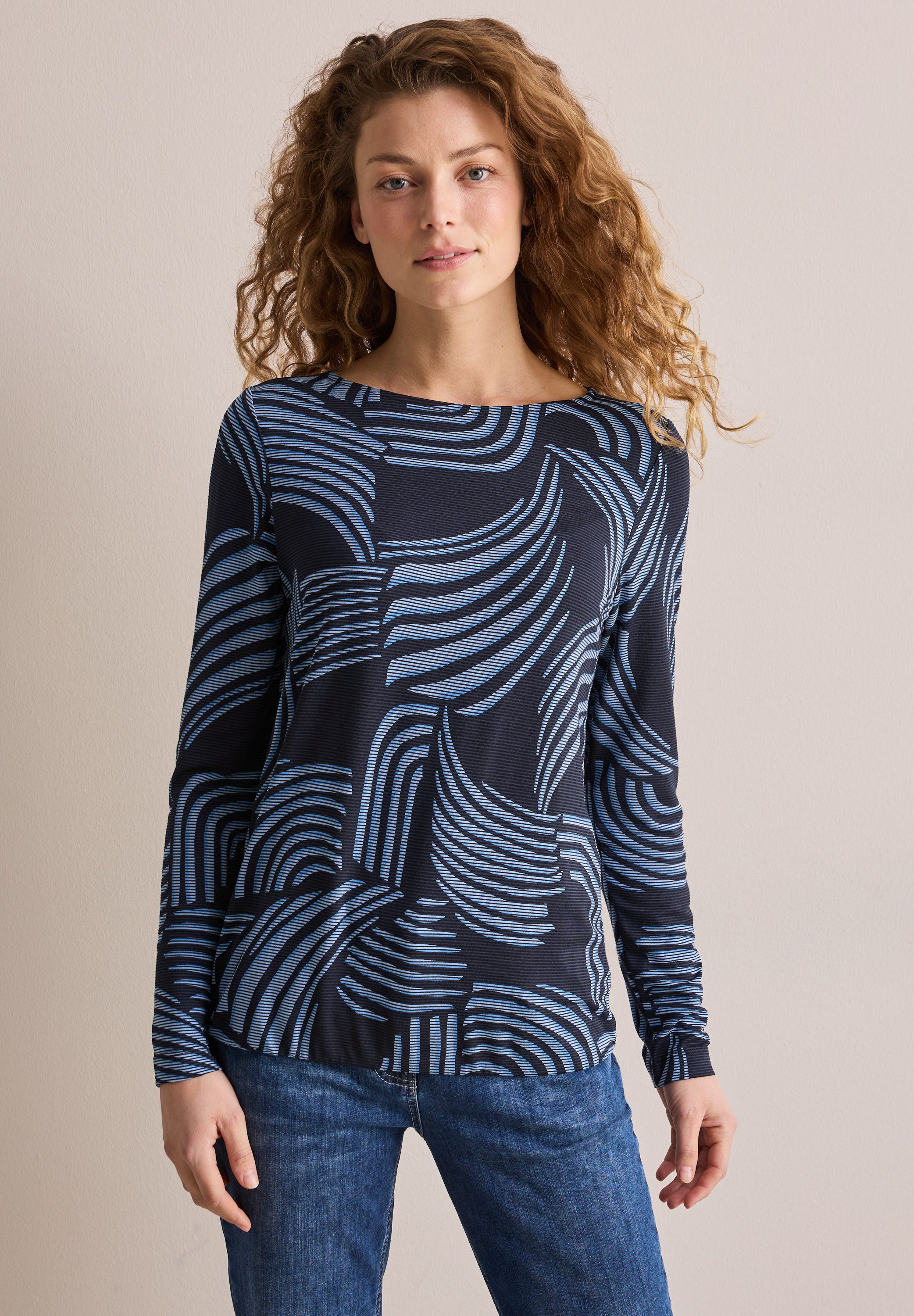 Cecil Print-Shirt, mit U-Boot-Ausschnitt günstig online kaufen