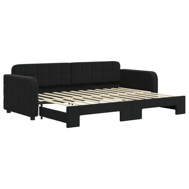 vidaXL Gästebett Gästebett Tagesbett Ausziehbar Schwarz 80x200 cm Samt Bett günstig online kaufen