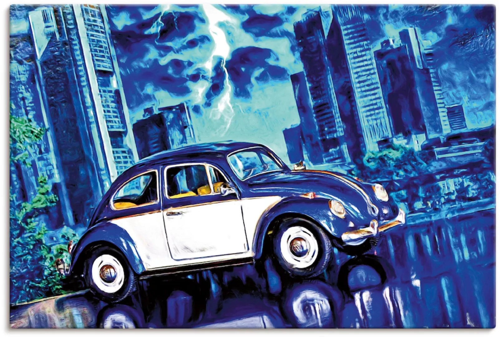 Artland Wandbild "Nachts", Auto, (1 St.), als Alubild, Leinwandbild, Wandau günstig online kaufen