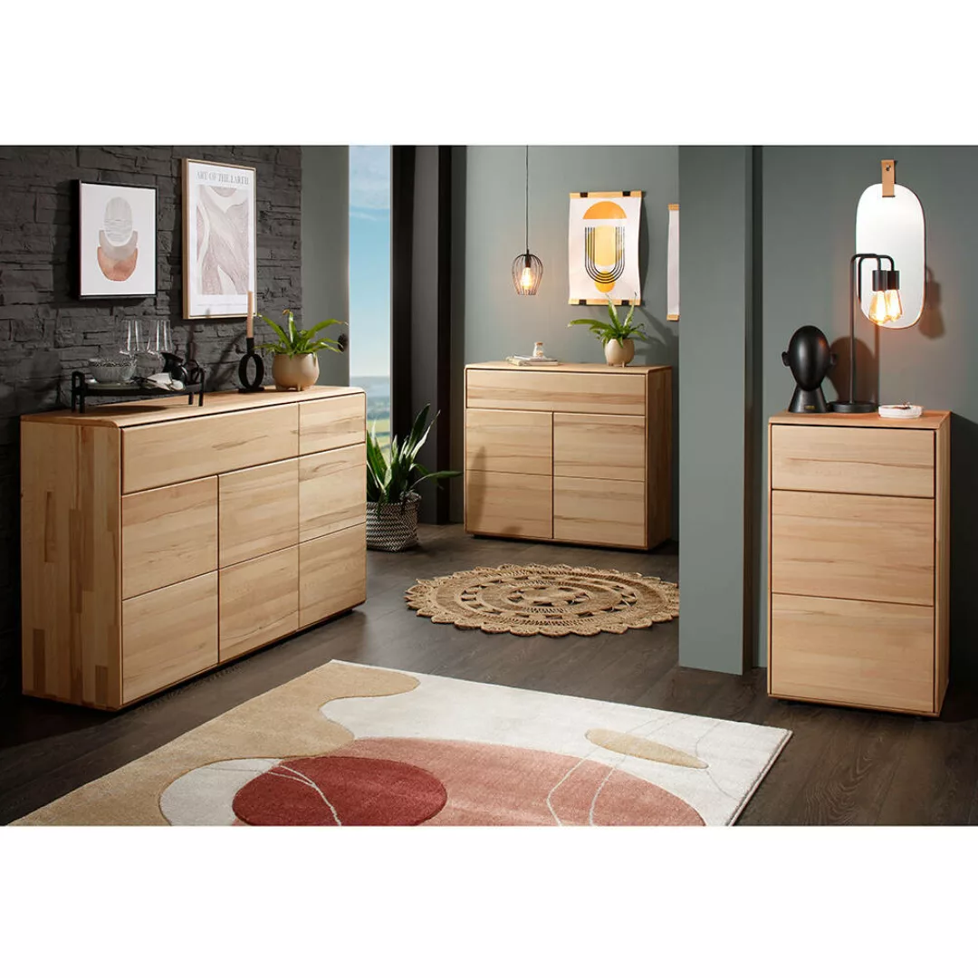 Wohnzimmer Set 3-teilig modern in massiver Buche KALAMARIA-69 günstig online kaufen