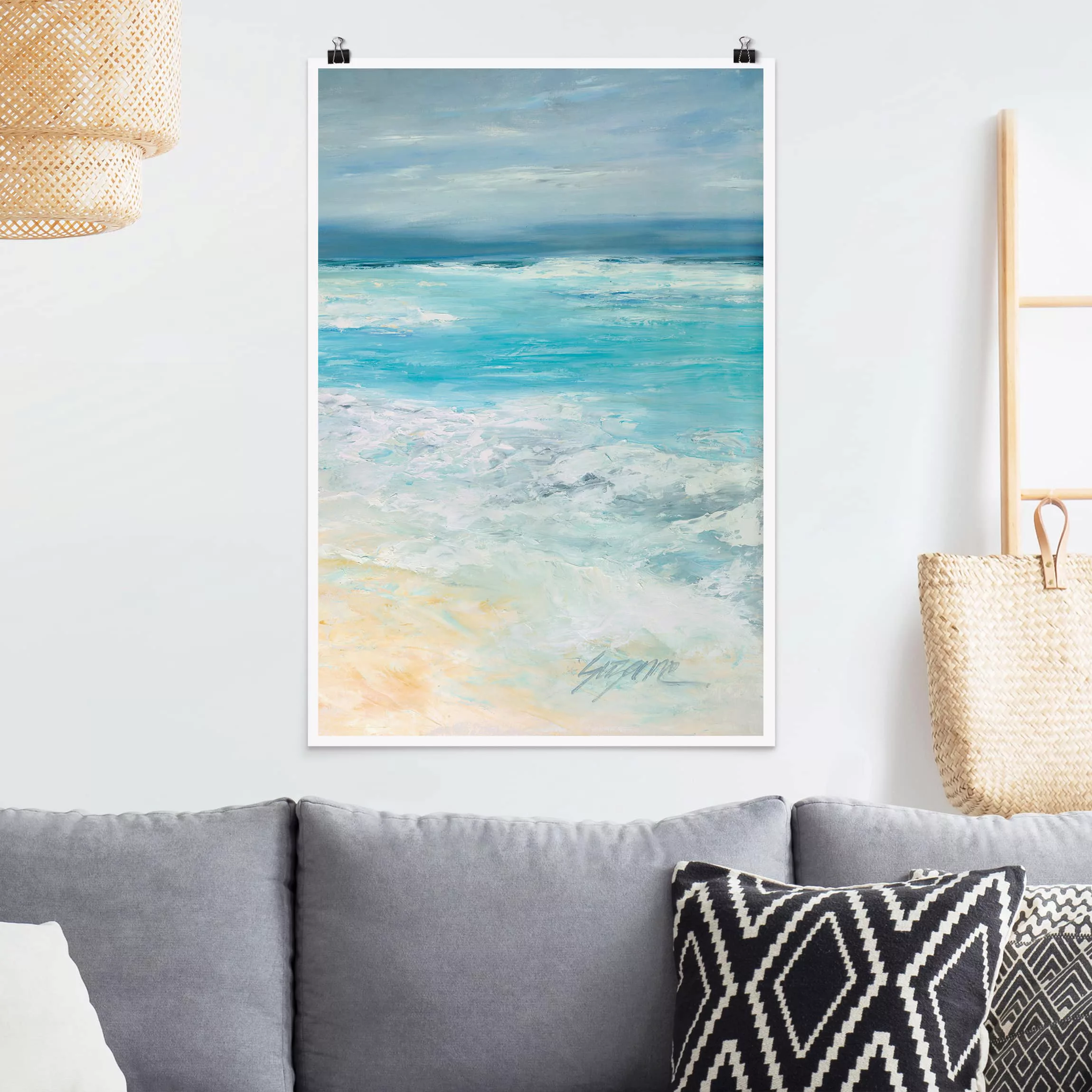 Poster Strand - Hochformat Sturm auf dem Meer II günstig online kaufen