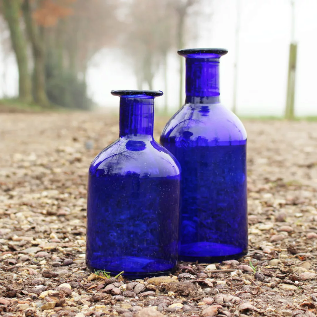 Dekovase Blau | Blumenvase | Glasvase | Große Vase | günstig online kaufen