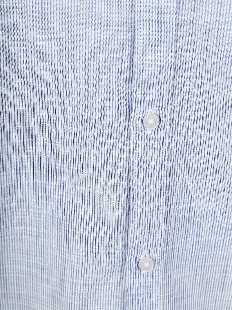 Suitable Hemd Cotton Slub Streifen Blau - Größe XXL günstig online kaufen