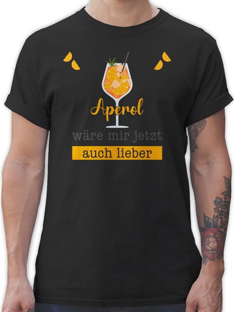 Shirtracer T-Shirt Aperol wäre mir jetzt auch lieber - Aperol Geschenk Lust günstig online kaufen