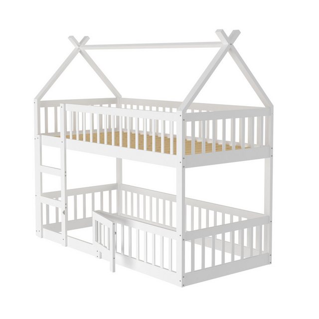 REDOM Etagenbett Jugendbett, Kinderbett mit Treppe, Loft Design (Etagenbett günstig online kaufen