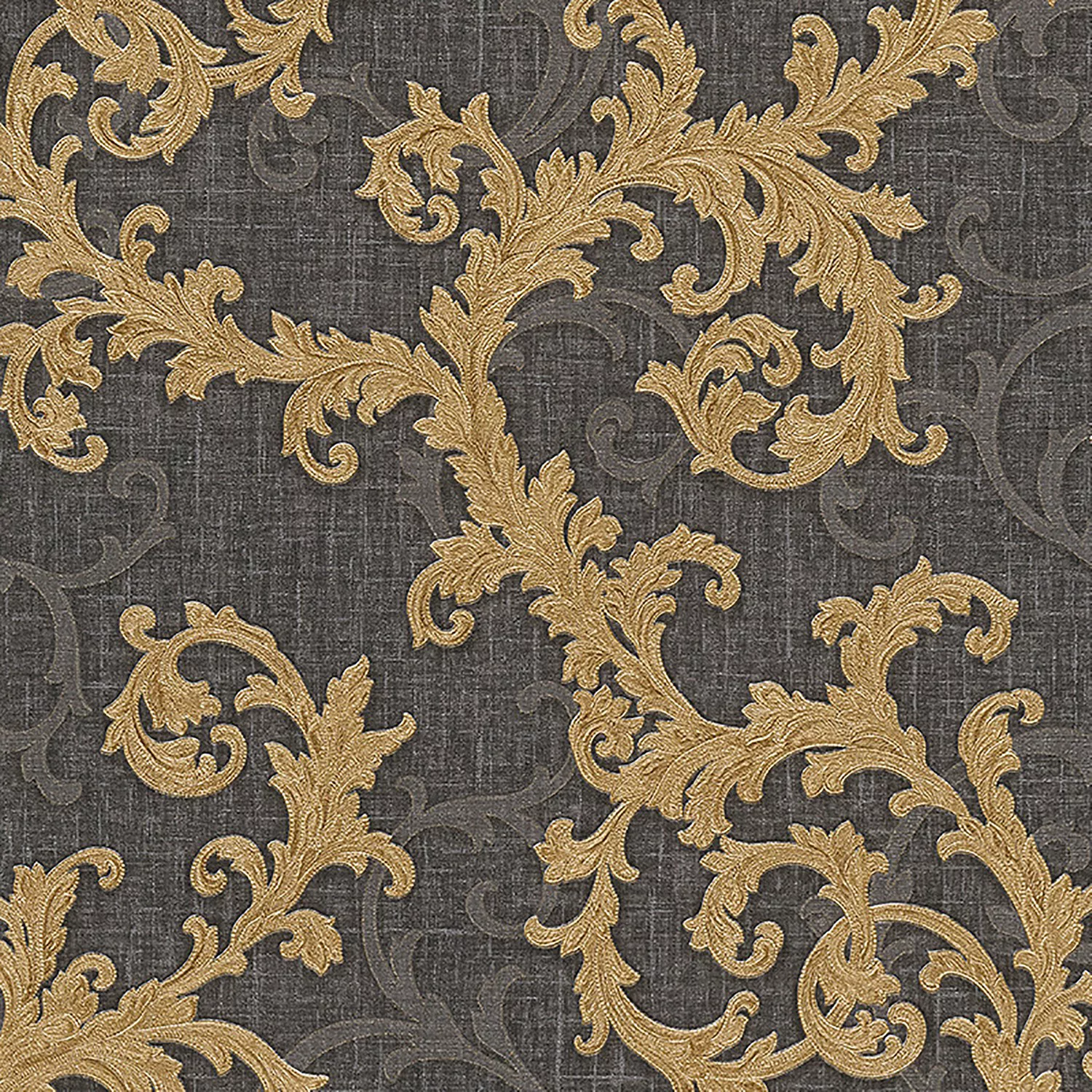 Bricoflor Graue Tapete mit Glitzer und Barock Muster Ornament Vliestapete i günstig online kaufen