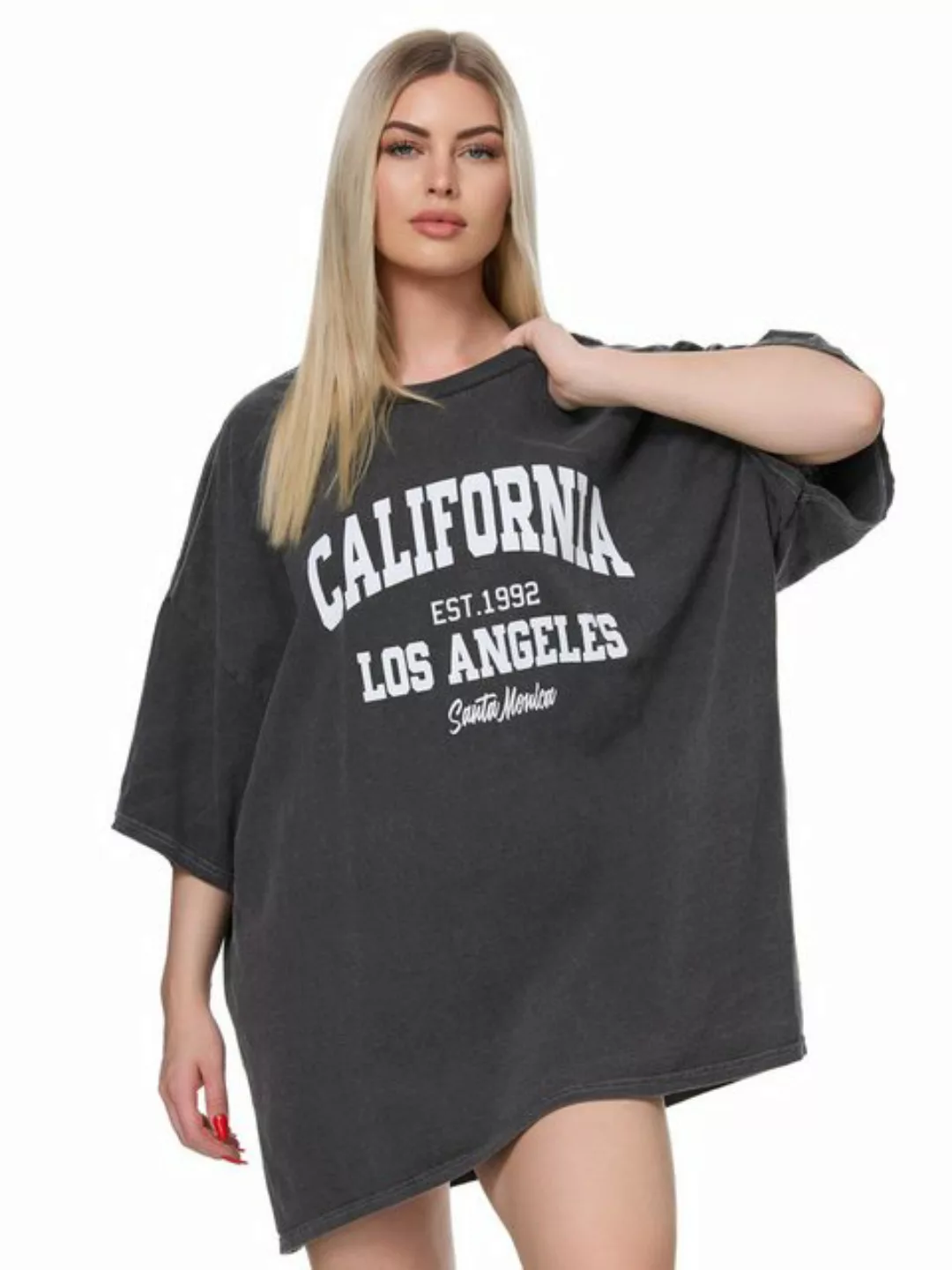 Worldclassca T-Shirt Worldclassca Oversized Print CALIFORNIA T-Shirt lang S günstig online kaufen