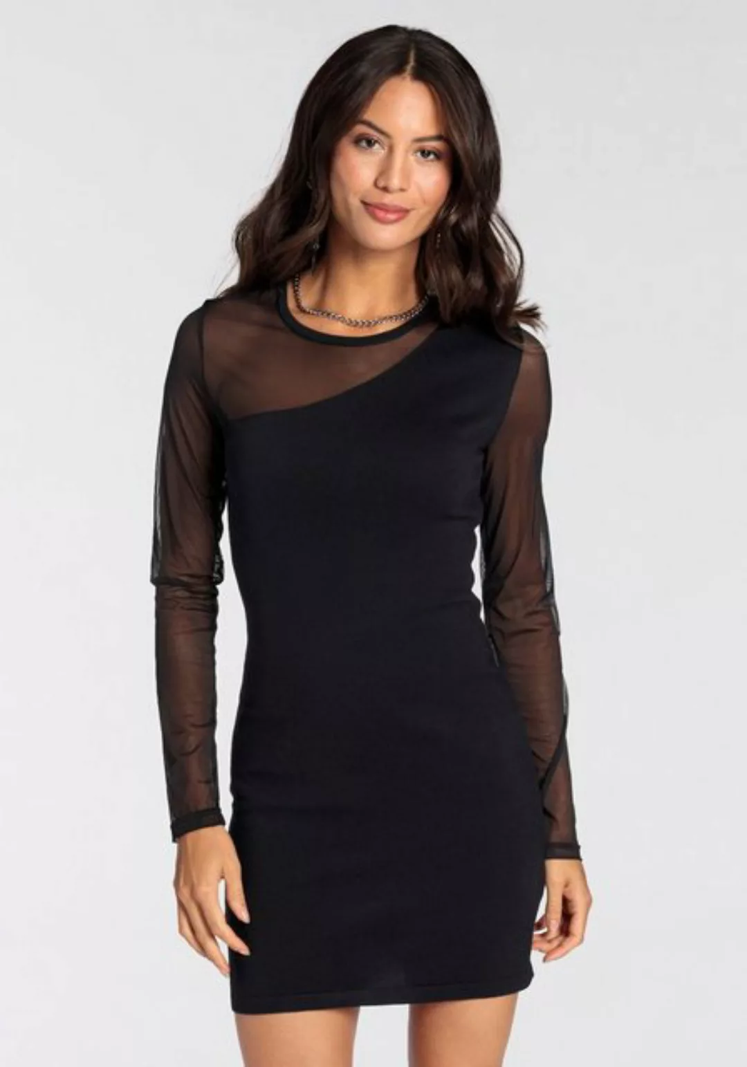 Melrose Strickkleid mit eleganten Mesh-Details - NEUE KOLLEKTION günstig online kaufen