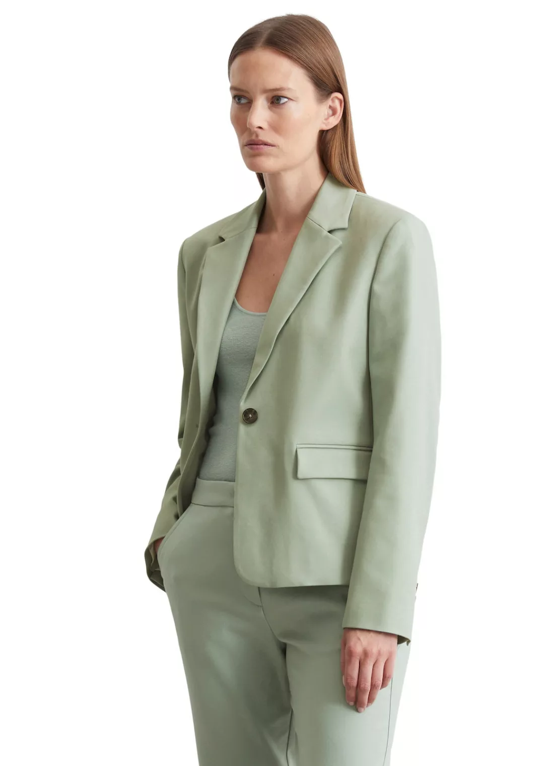 Marc OPolo Longblazer "aus Organic-Cotton-Viskose-Stretch" günstig online kaufen