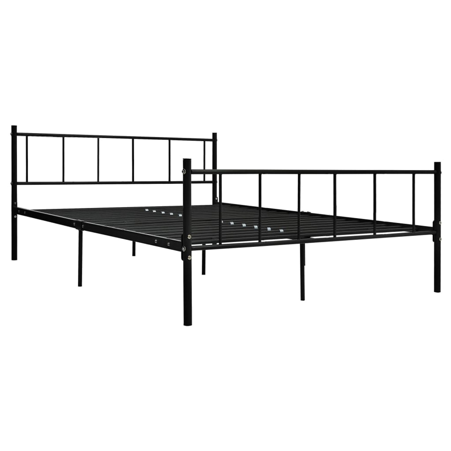 Bettgestell Schwarz Metall 180×200 Cm günstig online kaufen