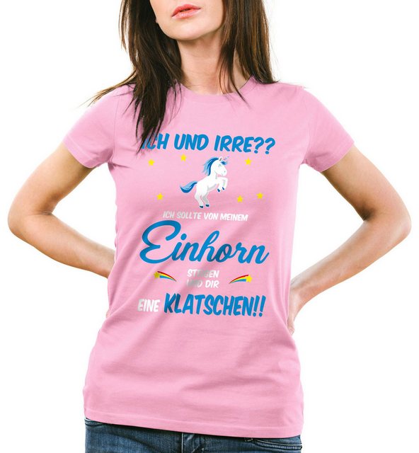 style3 T-Shirt ICH und IRRE? Einhorn absteigen klatschen Einhörner Fun Spru günstig online kaufen