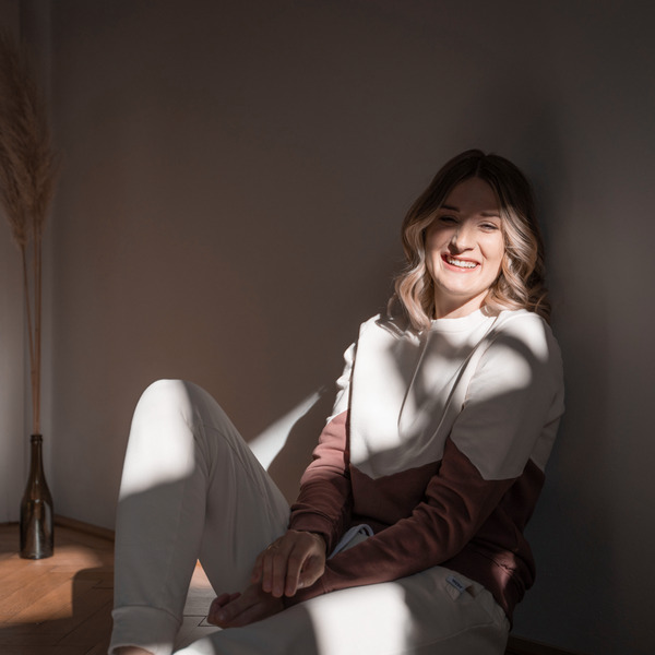 Elvie - Sweater Aus Biobaumwolle, Berry-beige/mint-beige günstig online kaufen